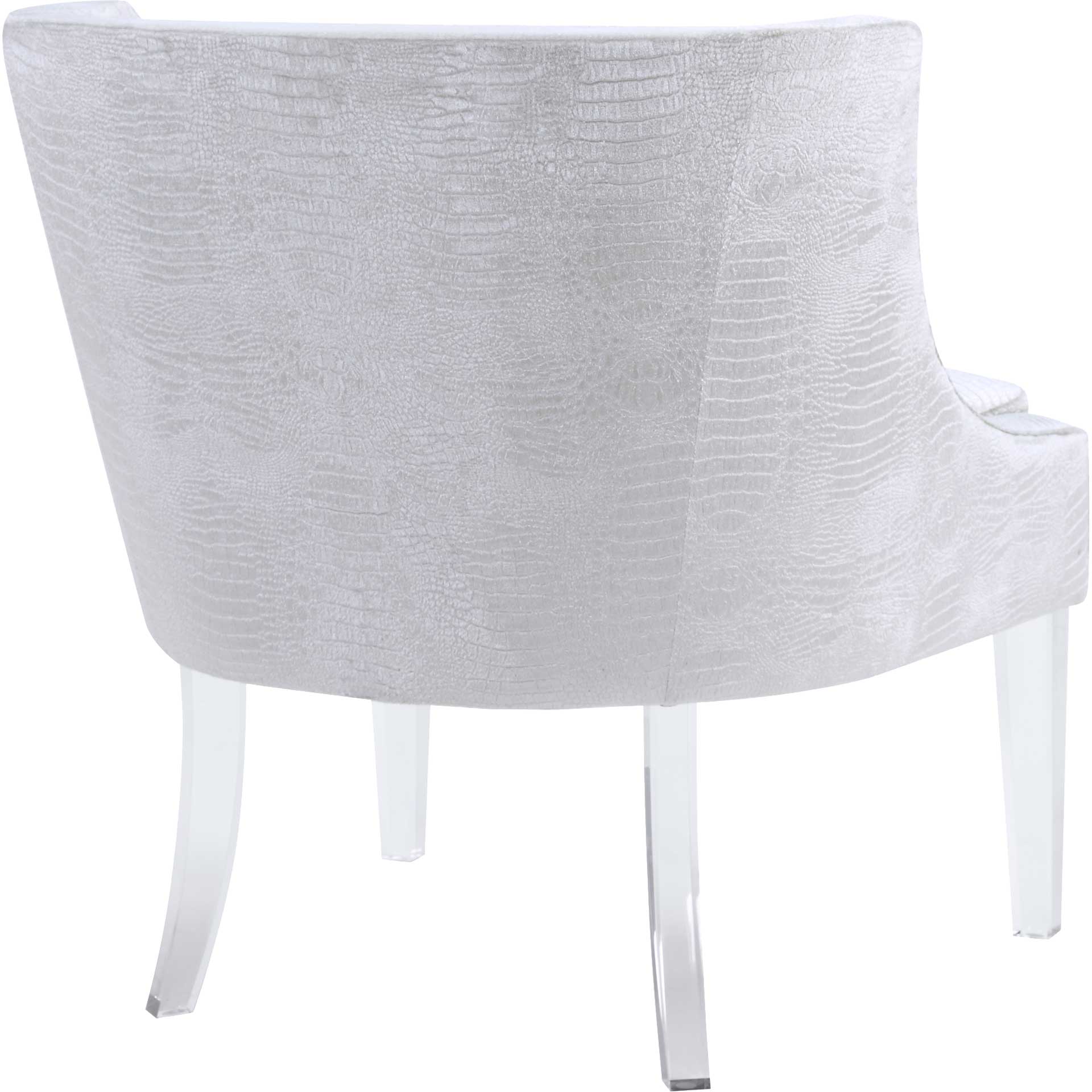 Myrtis Croc Chair Silver - Image 3