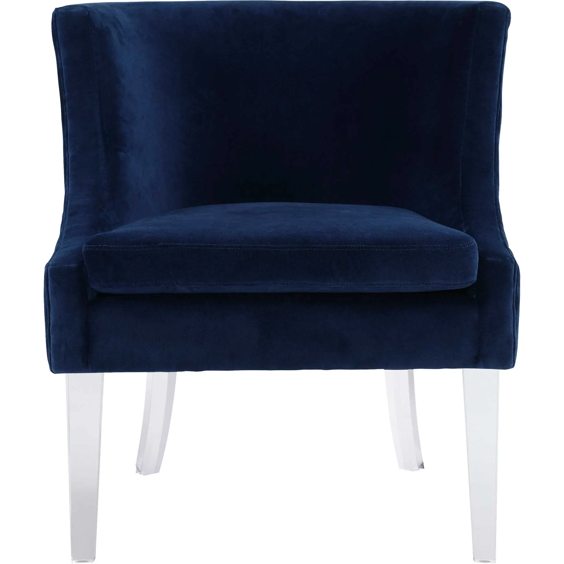 Myrtis Velvet Chair Blue - Image 2