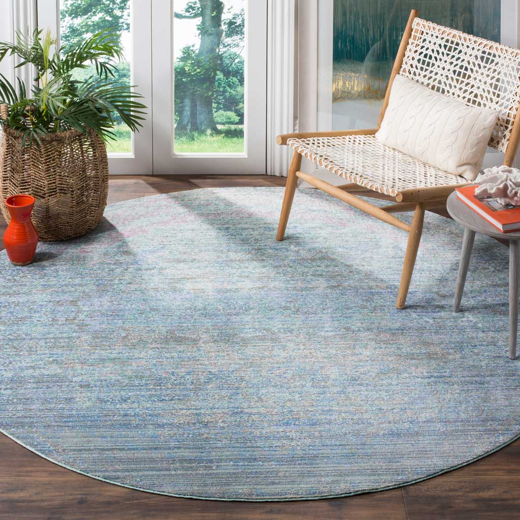 Mystique Blue/Multi Round Rug - Image 3