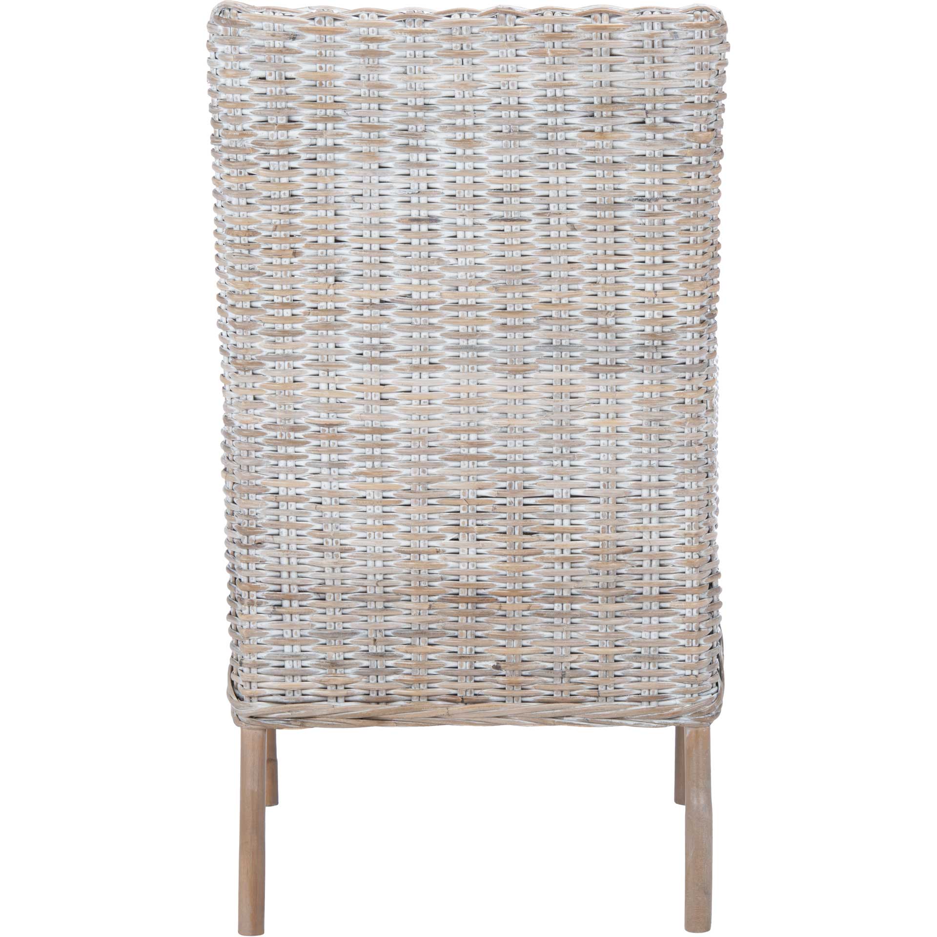 Nabbi Rattan Accent Chair With Cushion Gray White Wash - Image 4