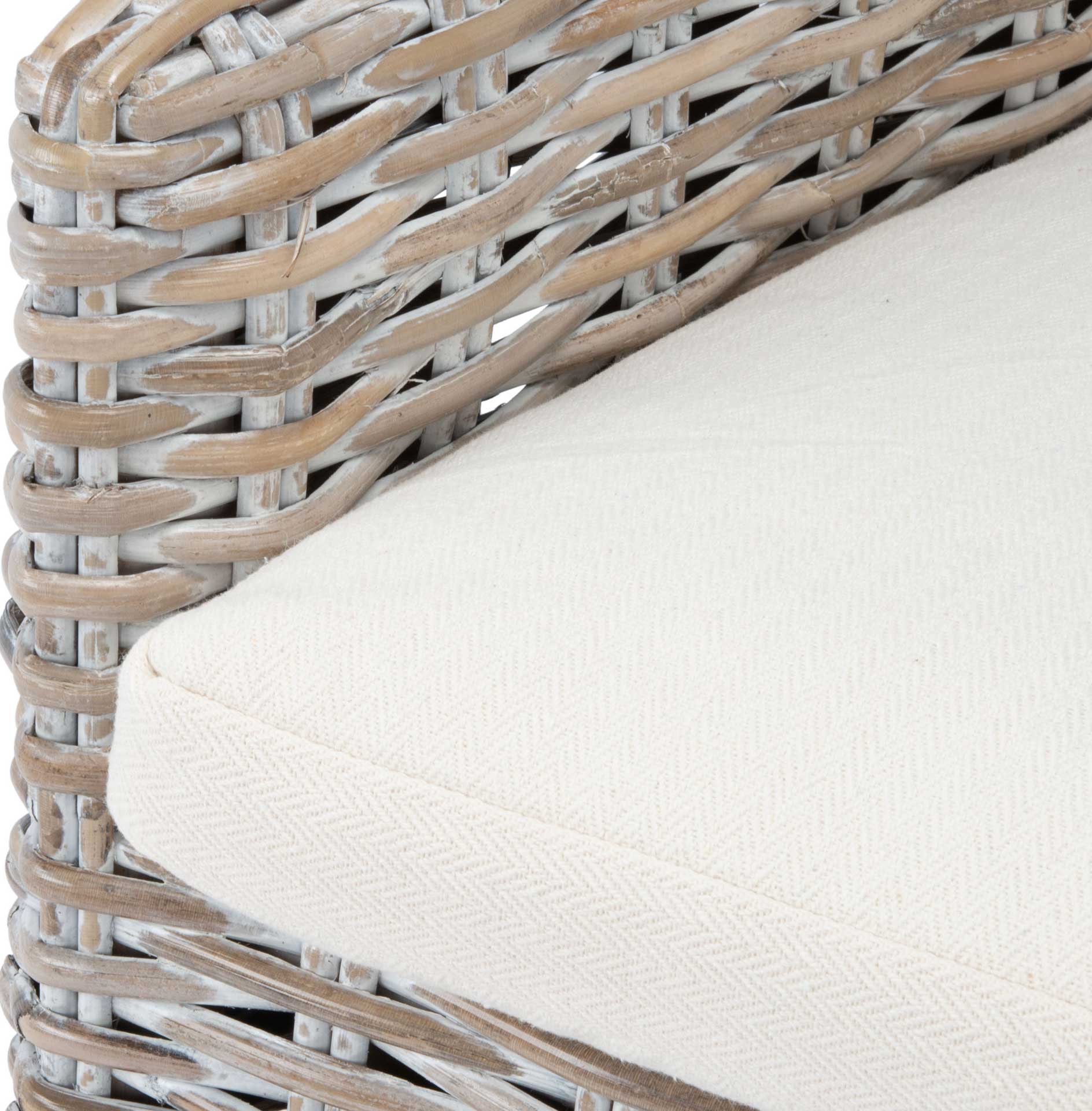 Nabbi Rattan Accent Chair With Cushion Gray White Wash - Image 6