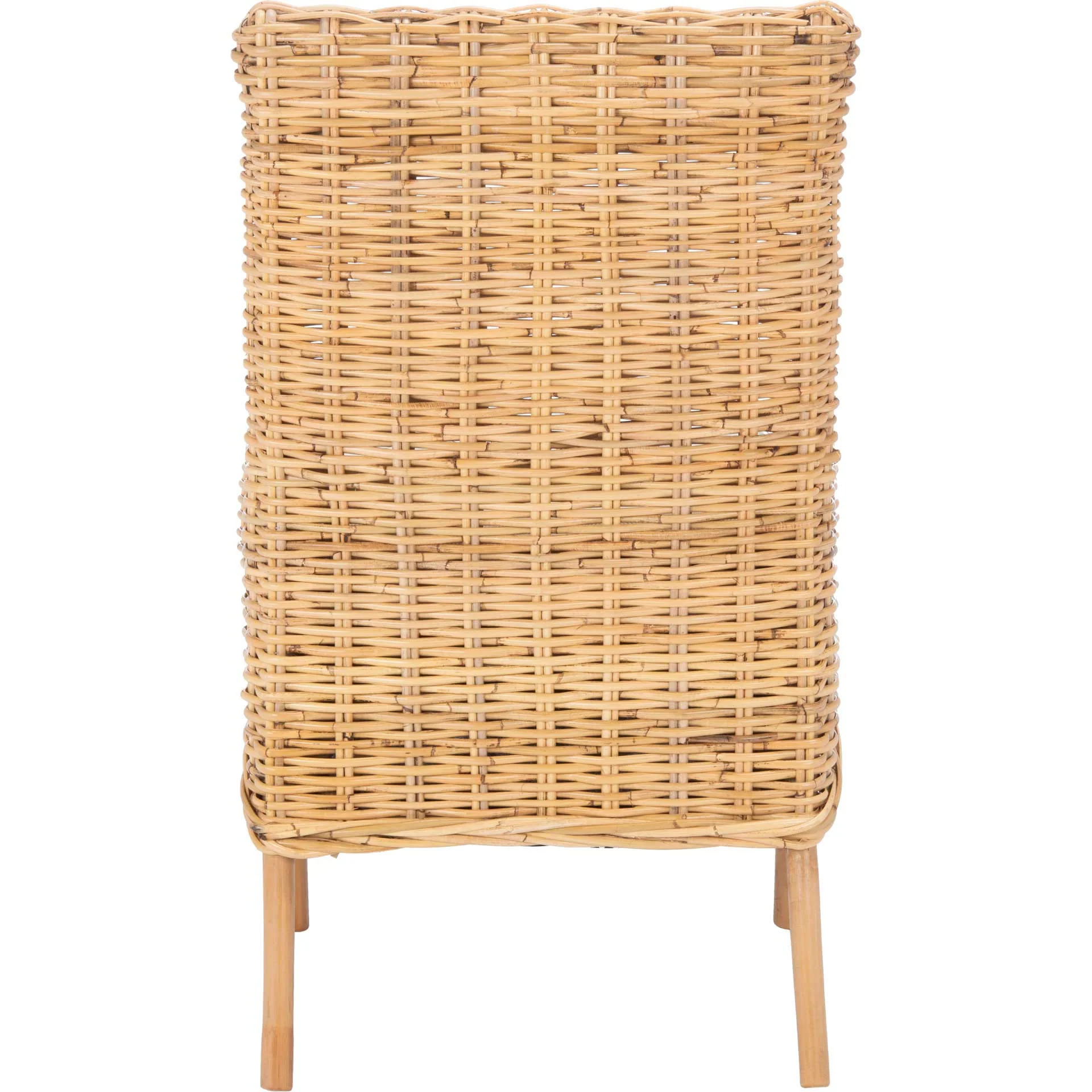 Nabbi Rattan Accent Chair With Cushion Natural/White - Image 4