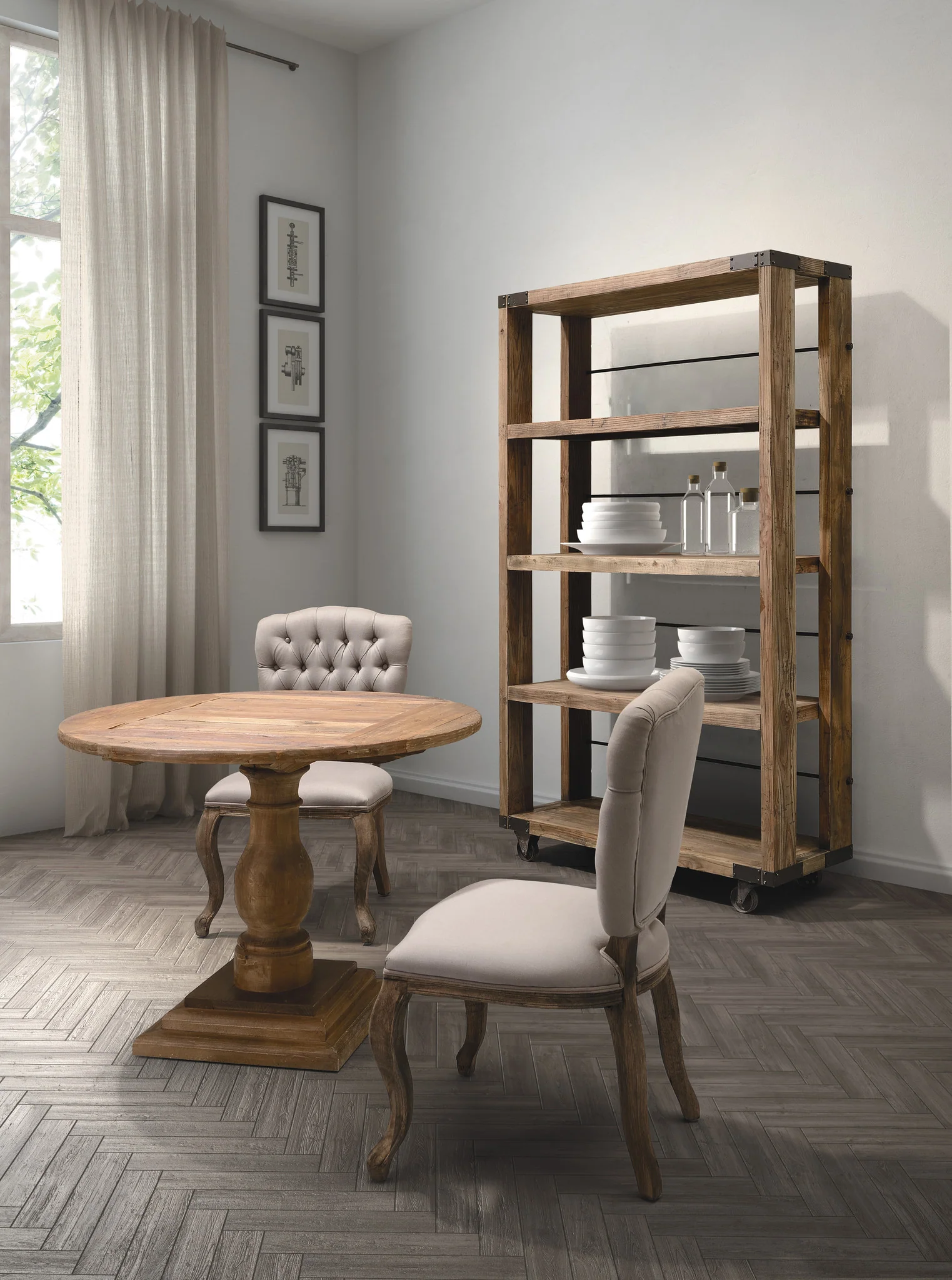 Nahant Wide 4 Level Shelf Distressed Natural - Image 4