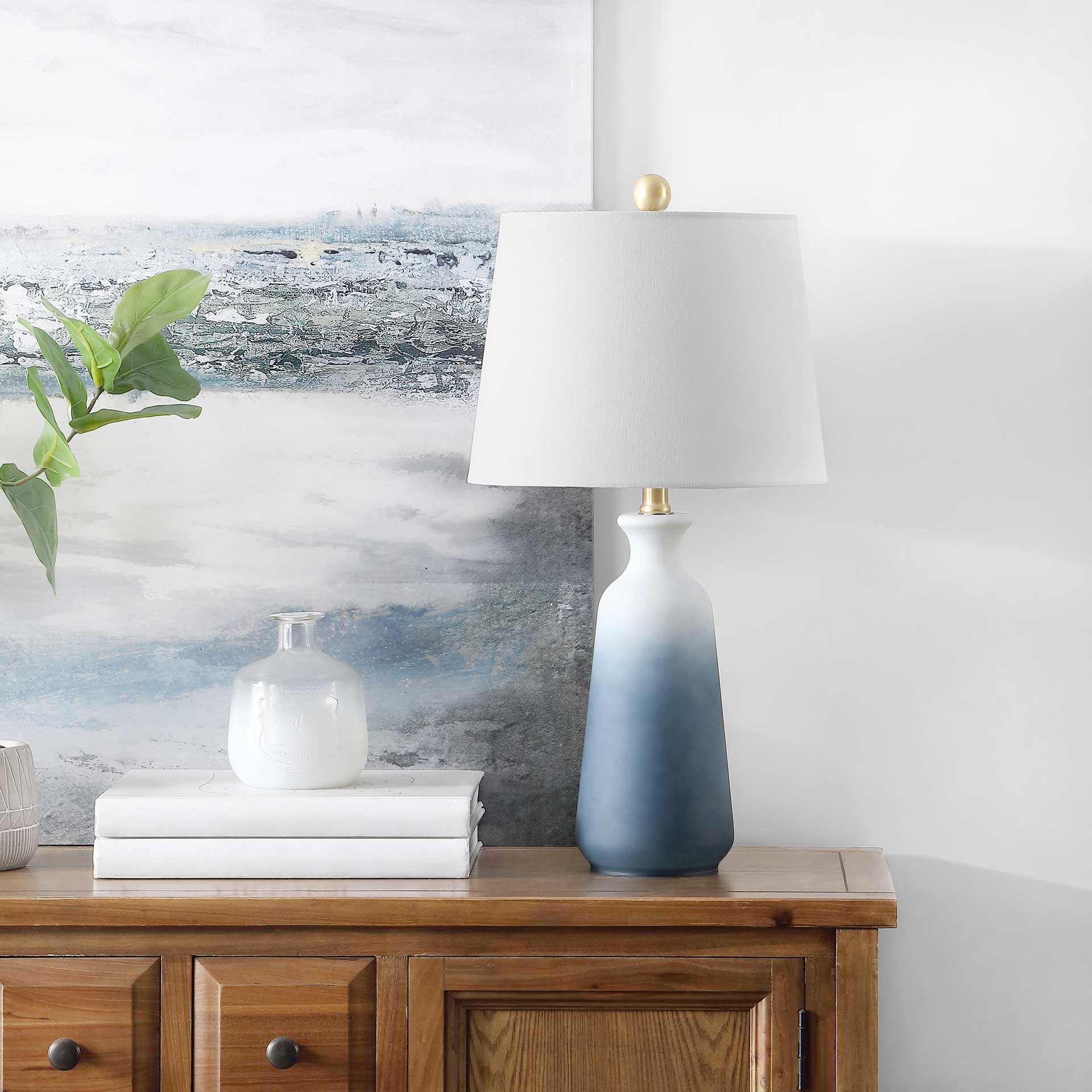 Nahla Table Lamp White/Blue - Image 3