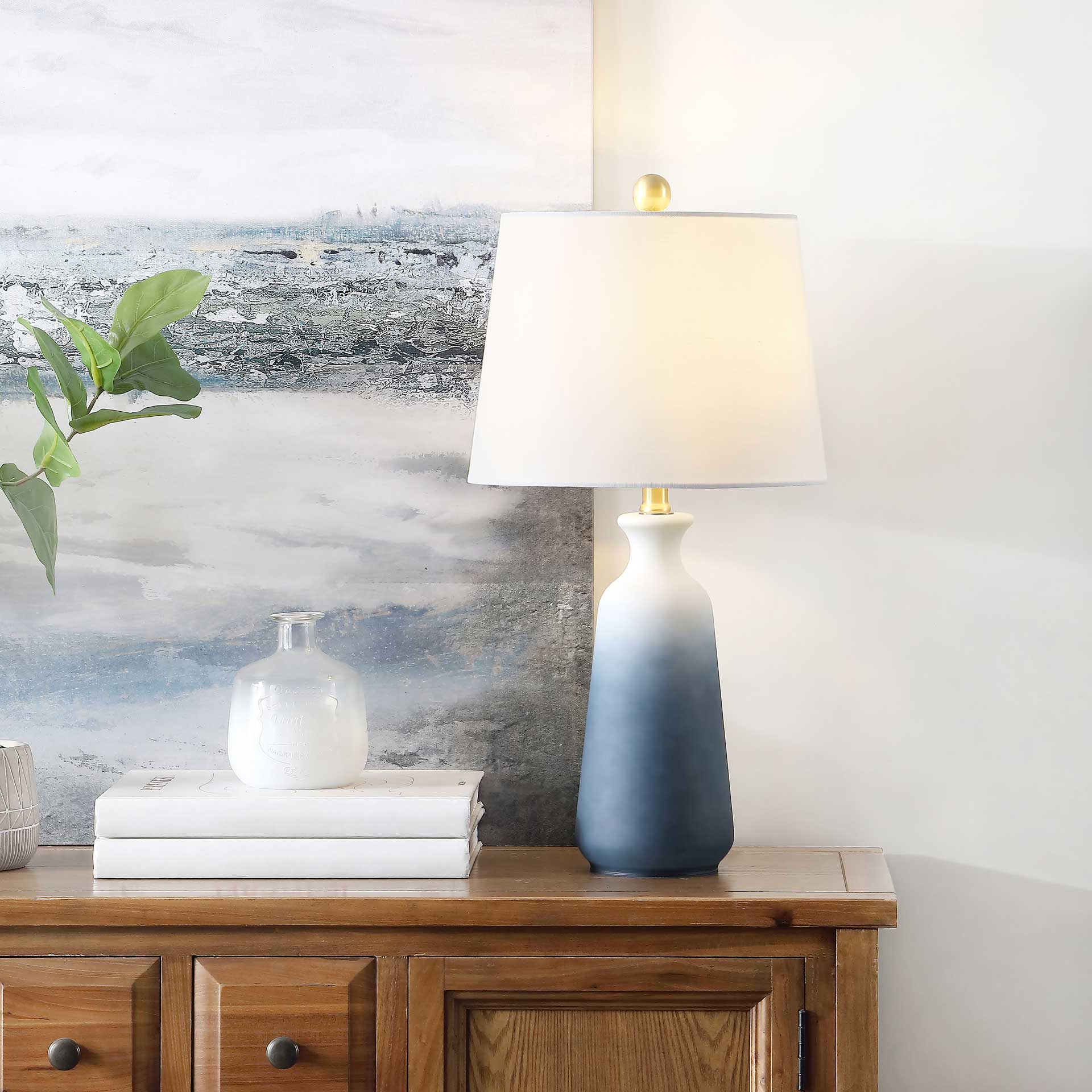 Nahla Table Lamp White/Blue - Image 4
