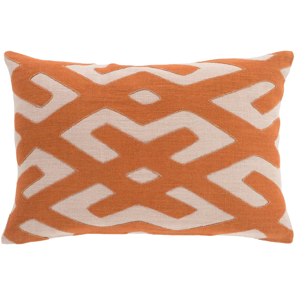 Nairobi Lattice Rust/Beige Pillow - Image 2