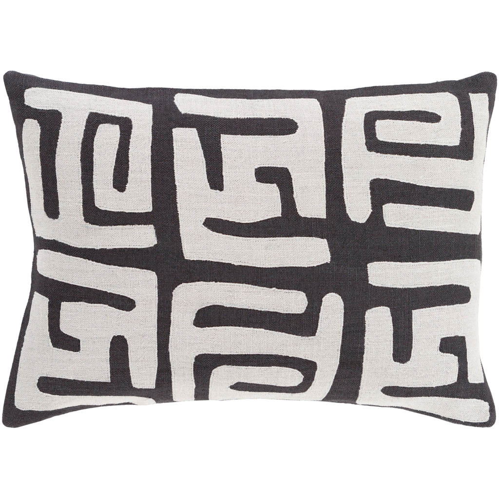 Nairobi Light Gray/Black Pillow - Image 2