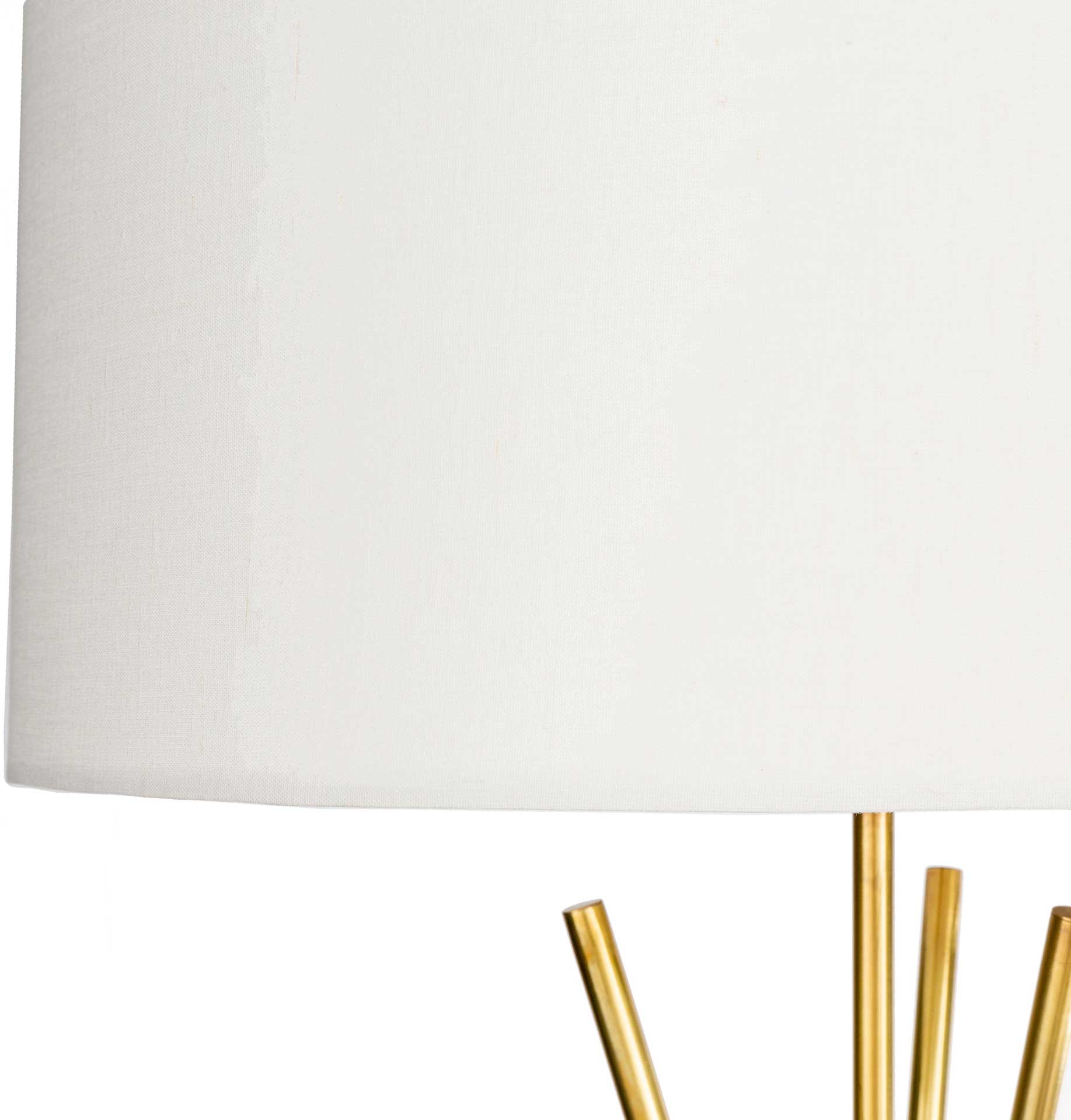 Nalani Floor Lamp White/Brass/Ivory - Image 2