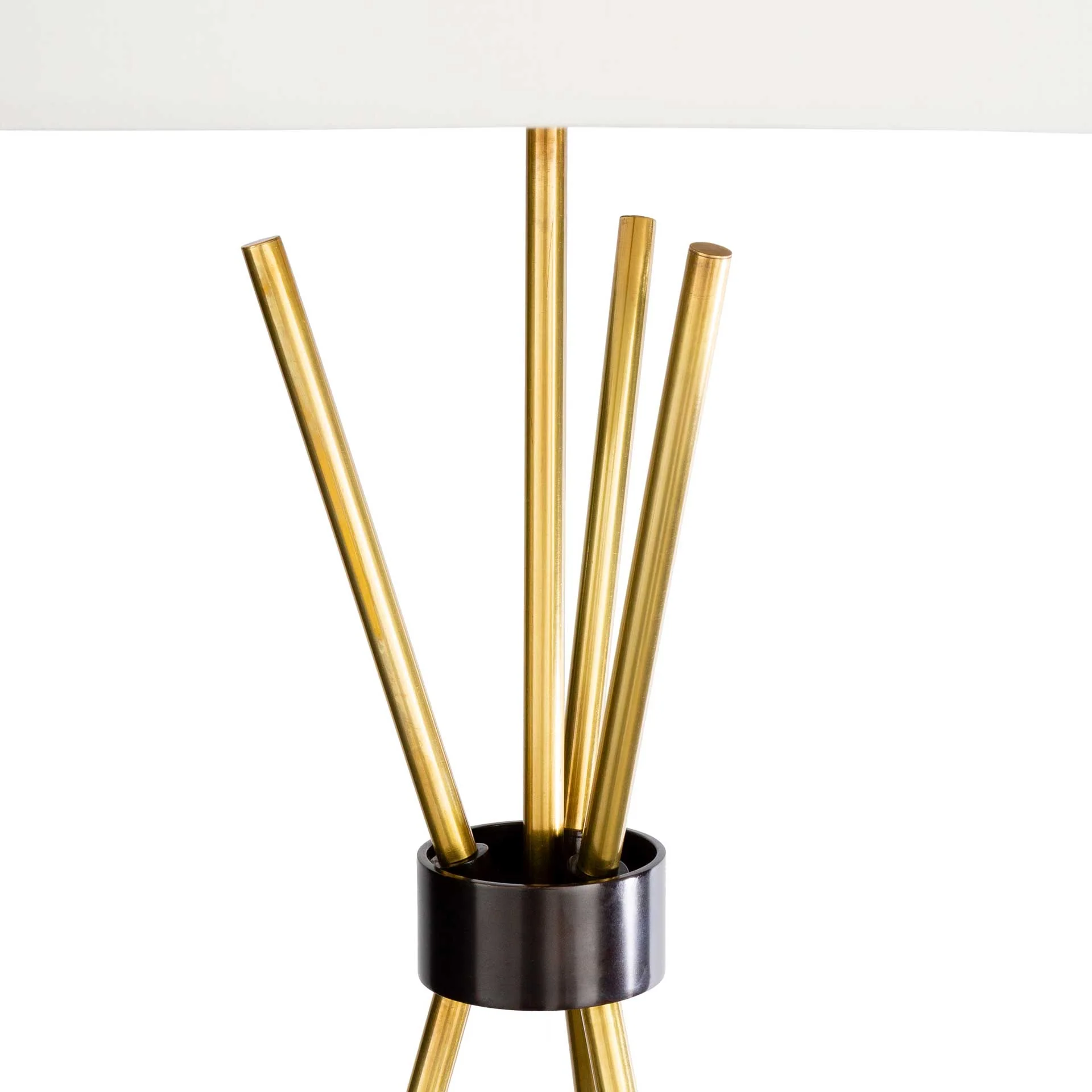 Nalani Floor Lamp White/Brass/Ivory - Image 3