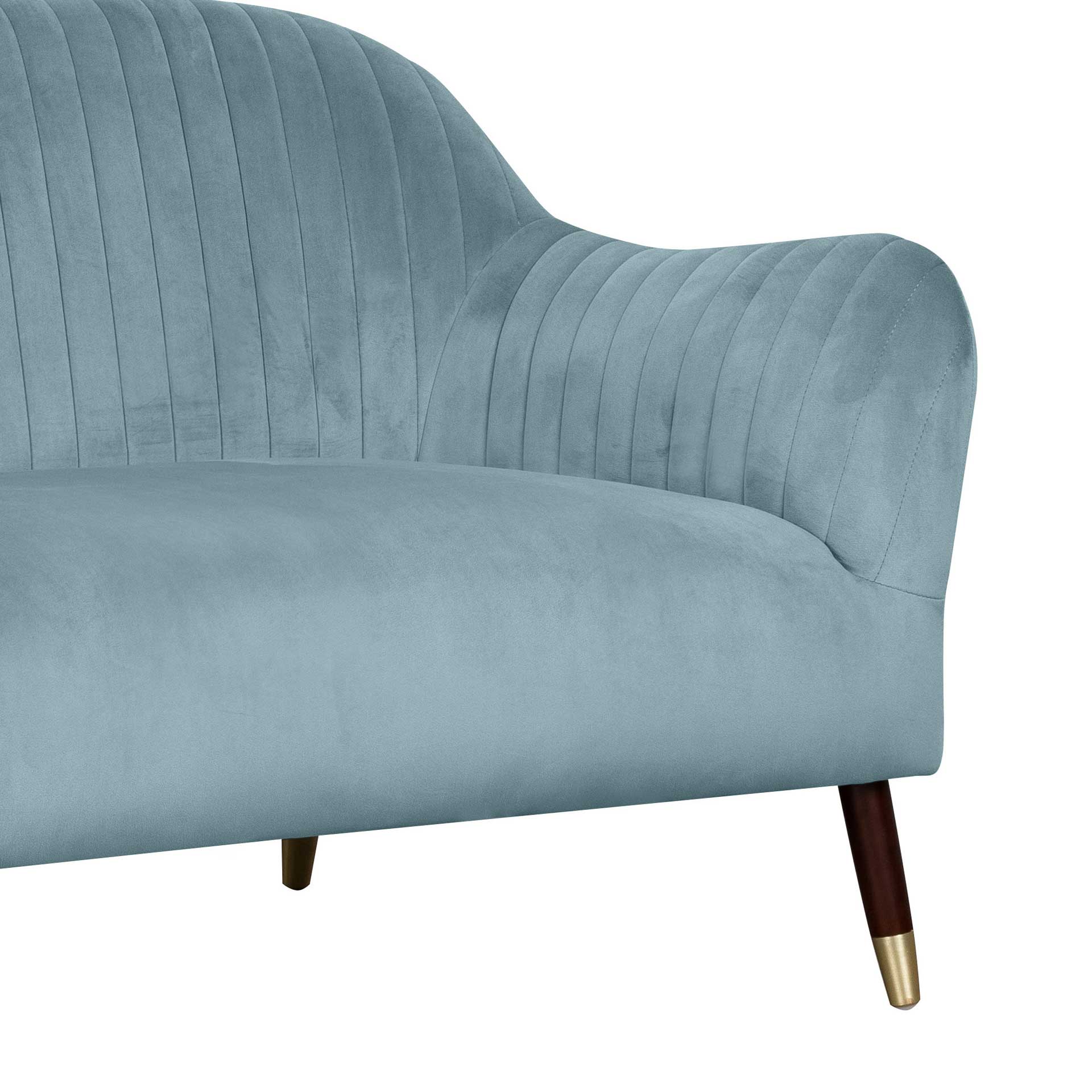 Naldo Velvet Sofa Bluestone - Image 4
