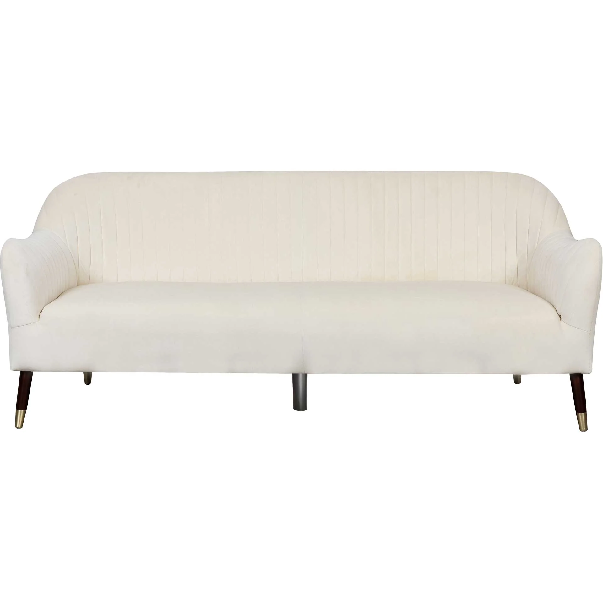 Naldo Velvet Sofa Cream - Image 2