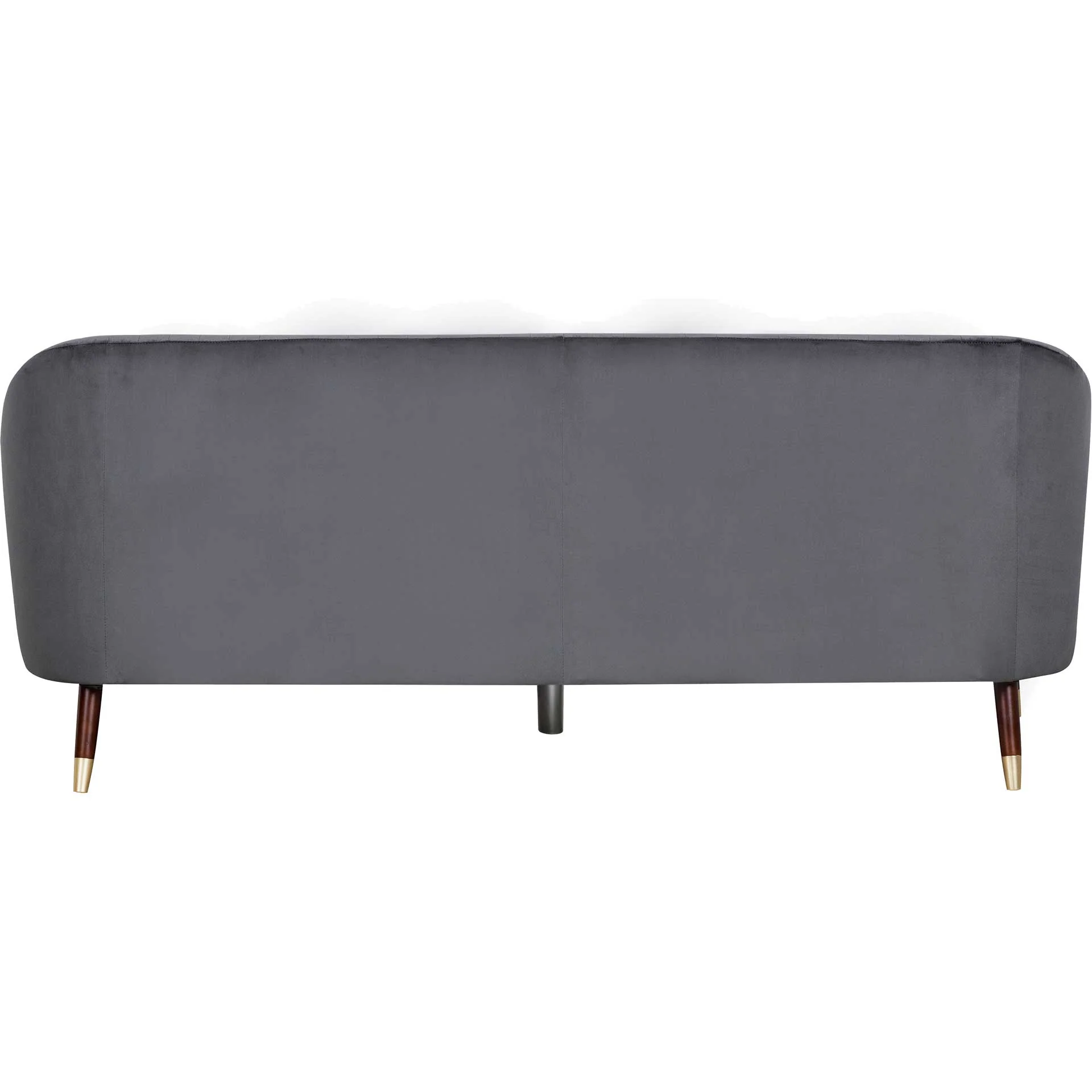 Naldo Velvet Sofa Gray - Image 3