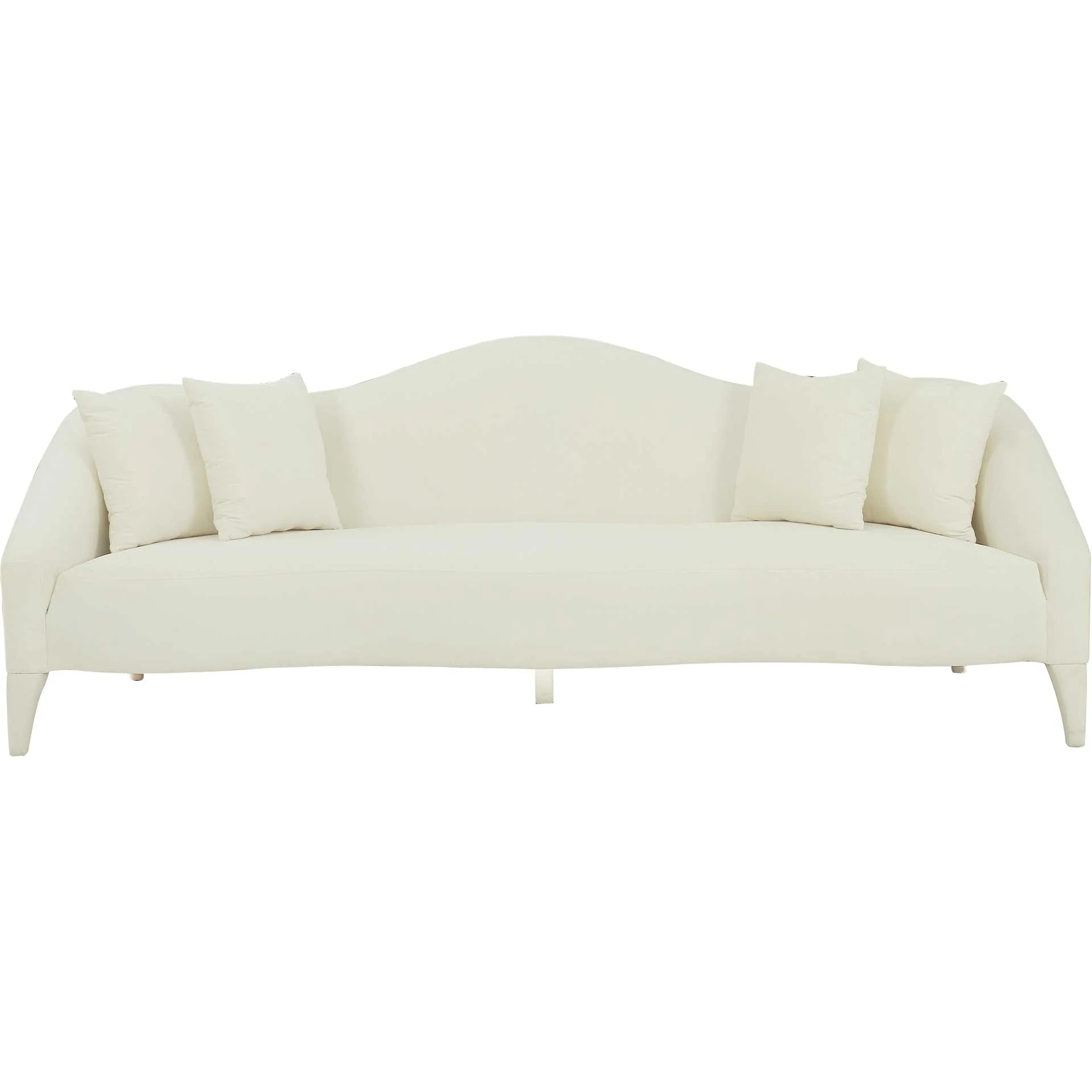 Nally Velvet Sofa Cream - Image 2