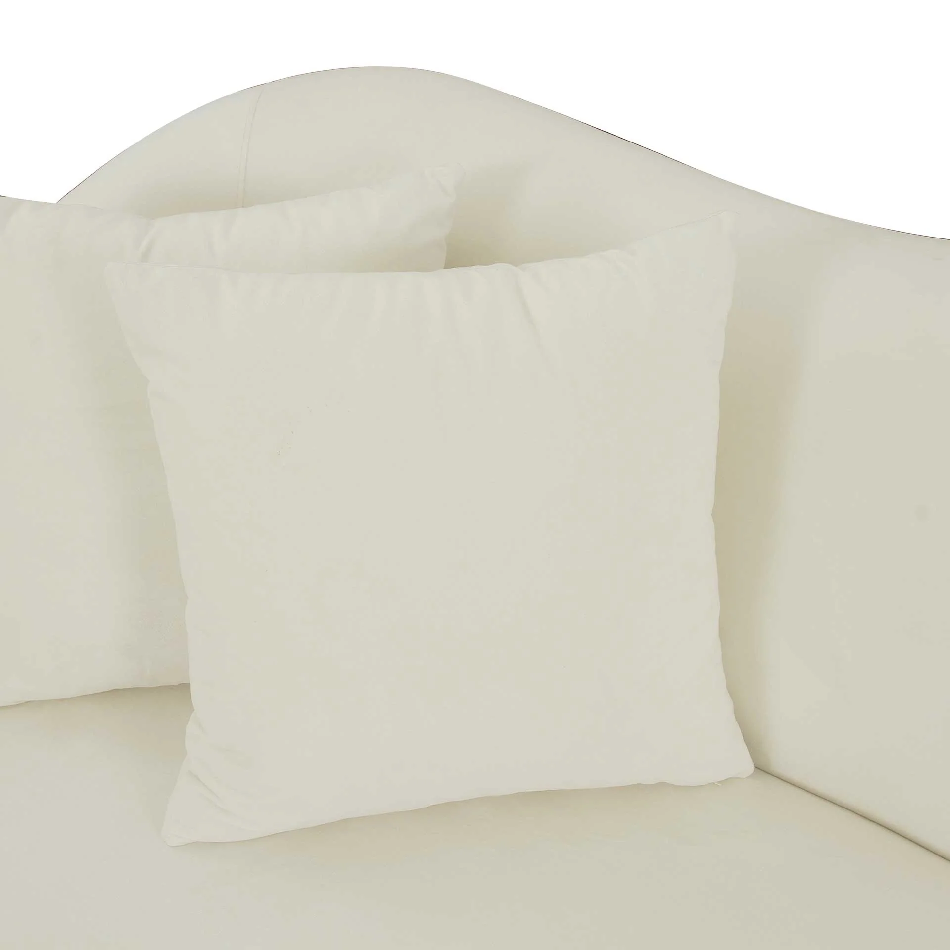 Nally Velvet Sofa Cream - Image 4
