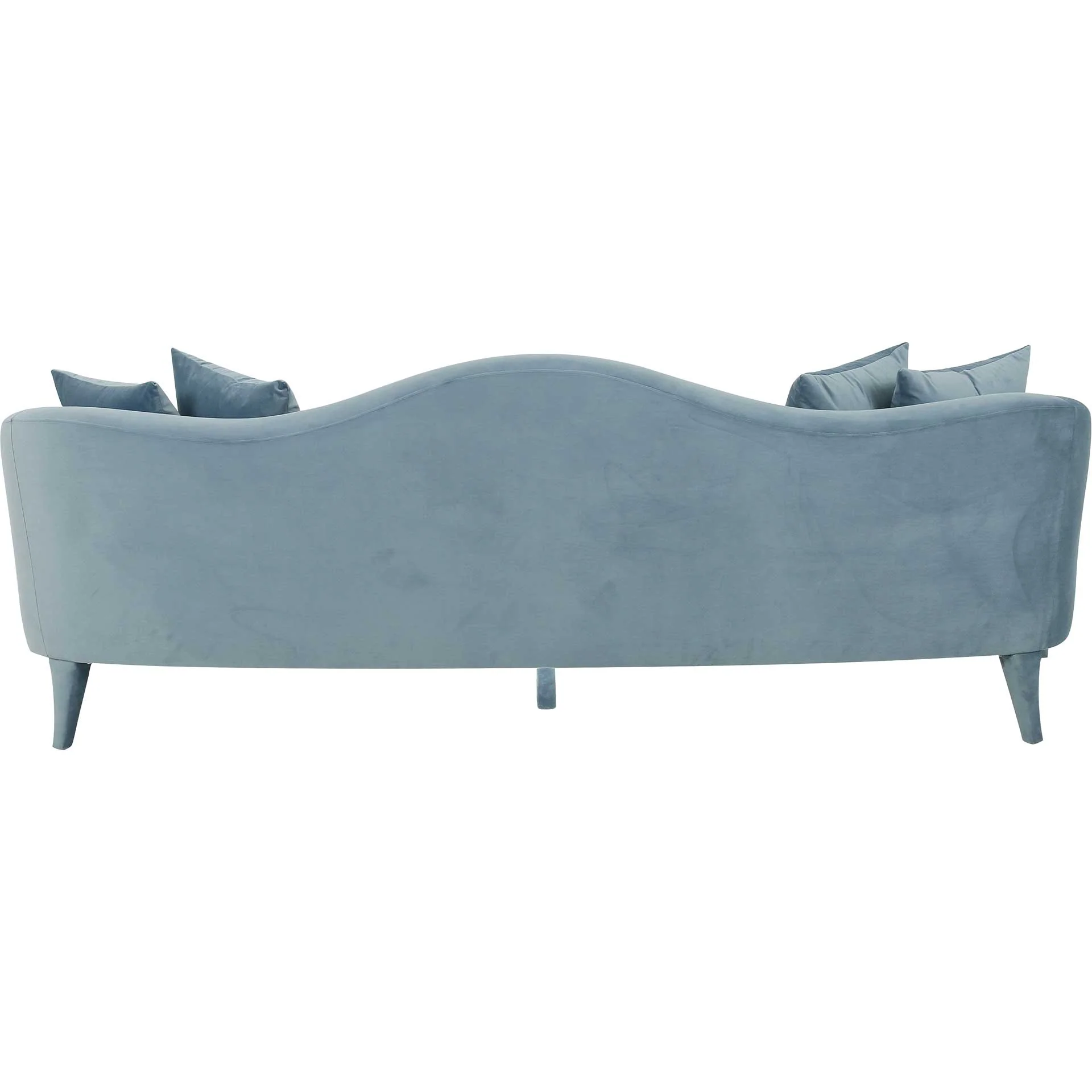 Nally Velvet Sofa Sea Blue - Image 3