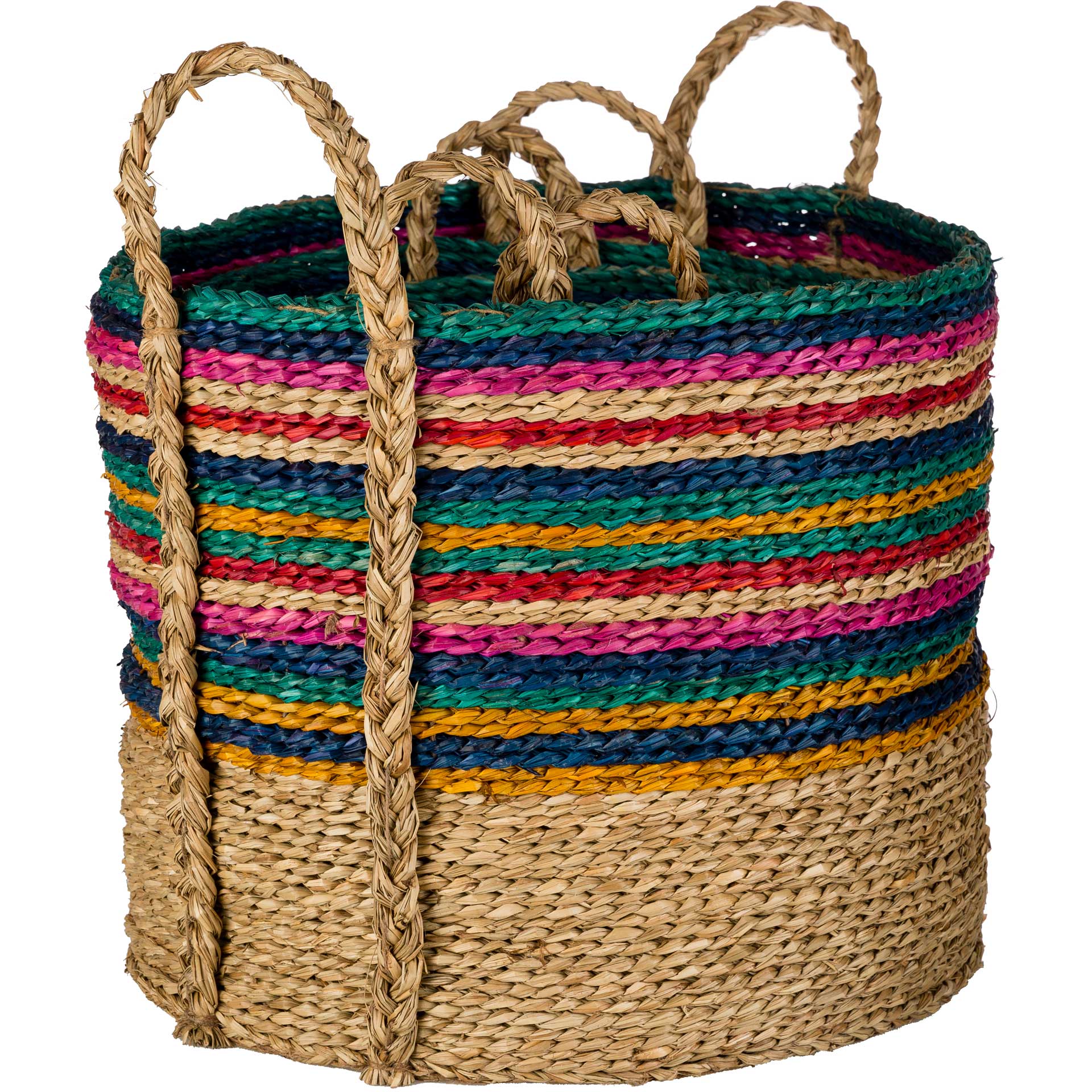 Nana Basket Emerald/Dark Blue/Bright Pink - Image 2