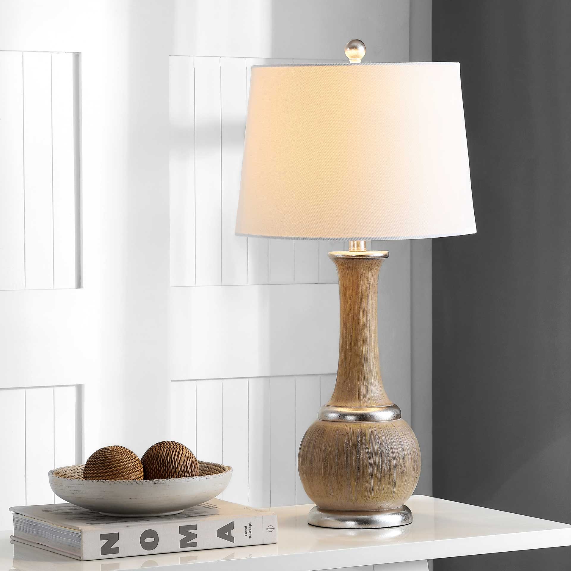 Naomi Table Lamp Gray/Silver Leaf - Image 4