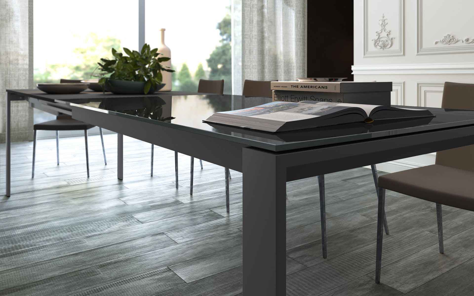 Napoli Dining Table Anthracite Glass/Anthracite - Image 9
