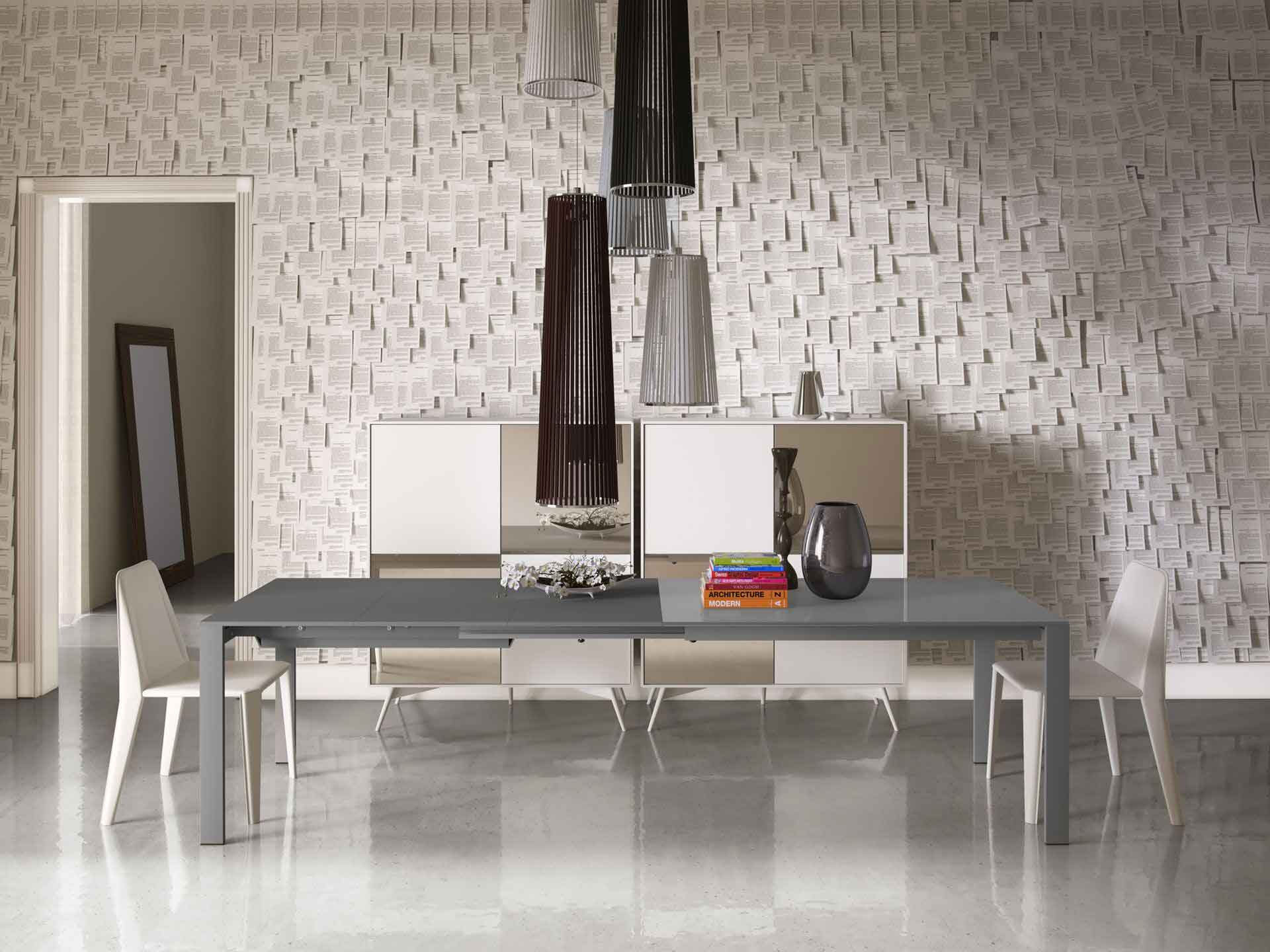 Napoli Dining Table Ashen Gray Glass/Ashen Gray - Image 7