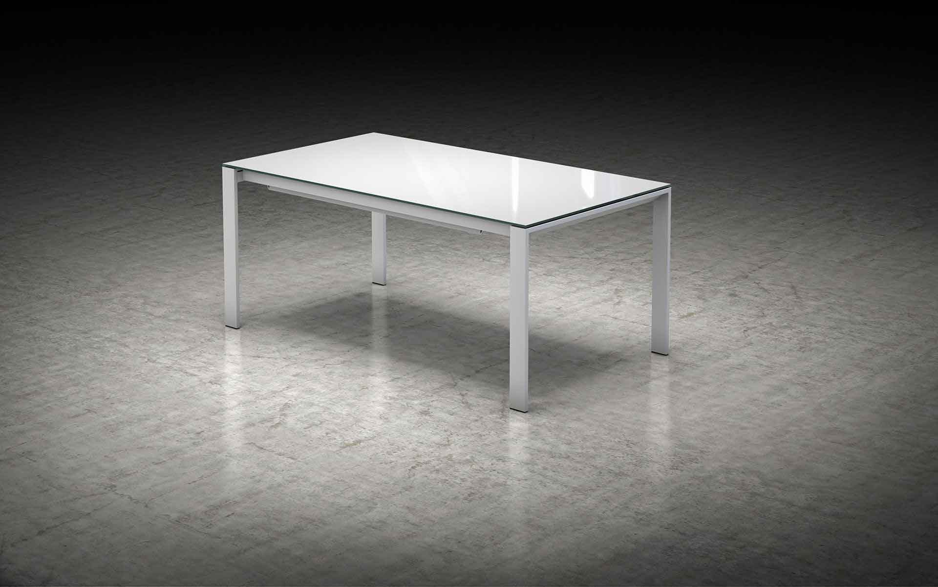 Napoli Dining Table White Glass/White - Image 9
