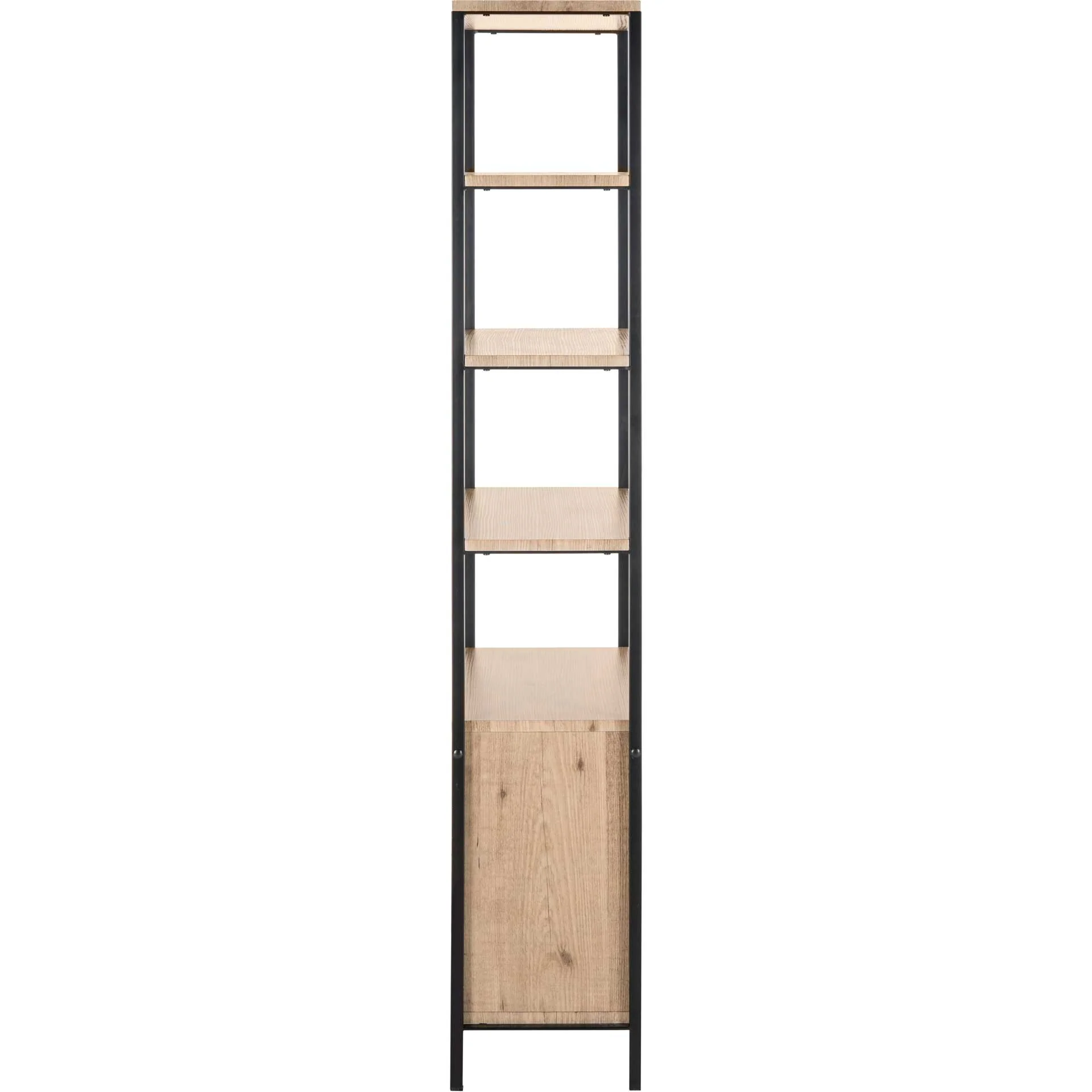 Natalia Retro Mid Century Wood Etagere Oak/Black - Image 3