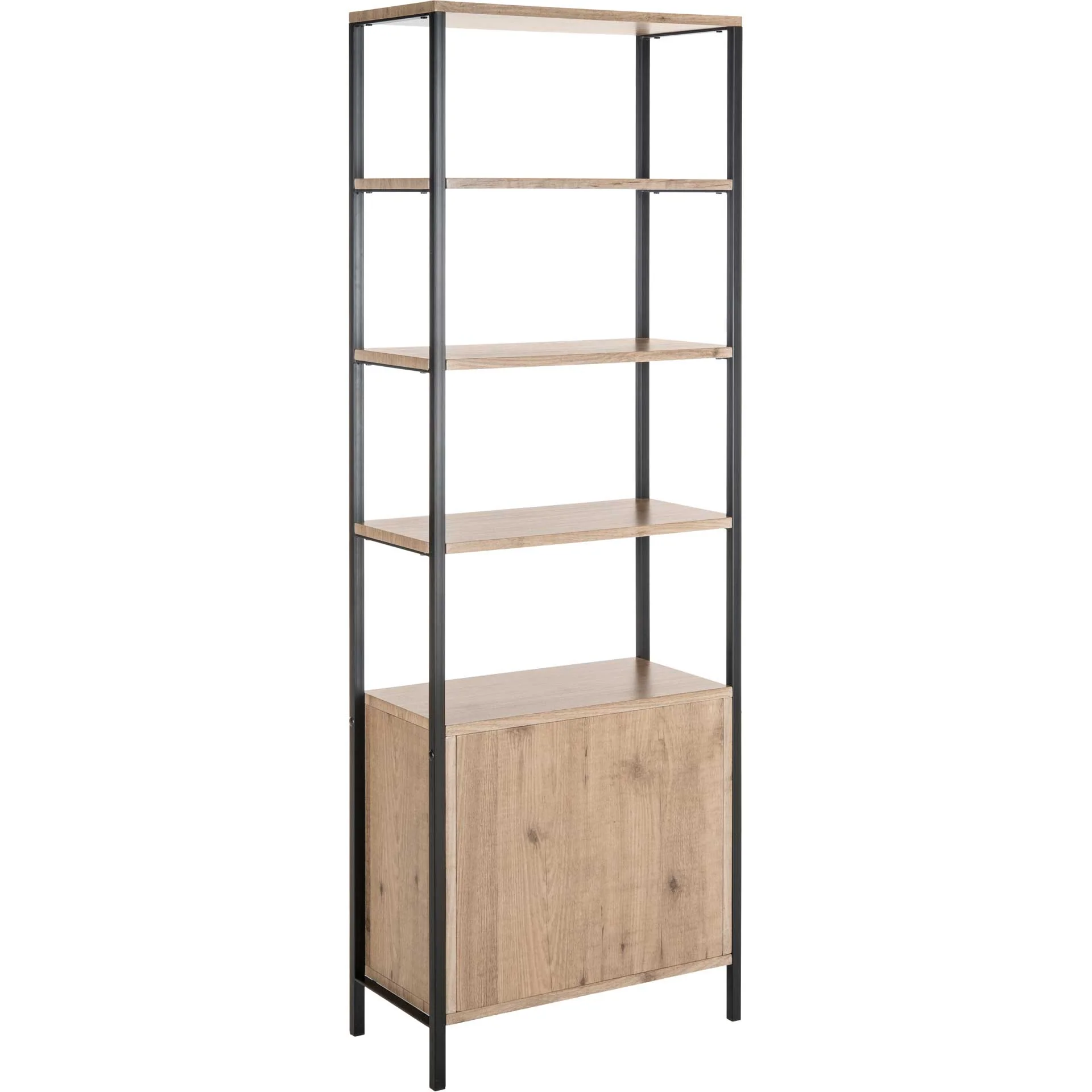 Natalia Retro Mid Century Wood Etagere Oak/Black - Image 5