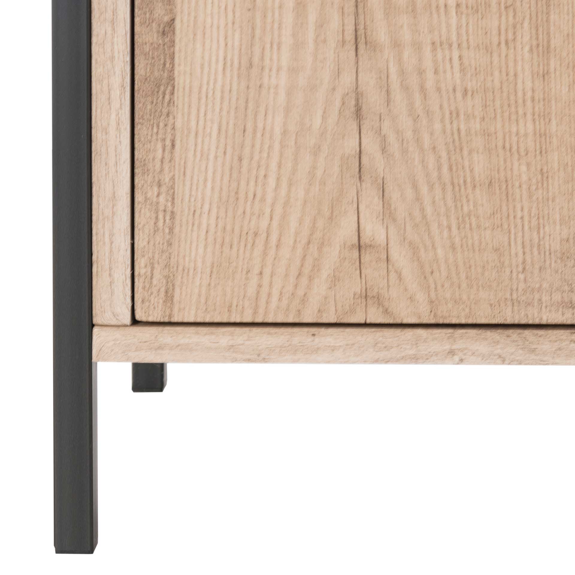 Natalia Retro Mid Century Wood Etagere Oak/Black - Image 7