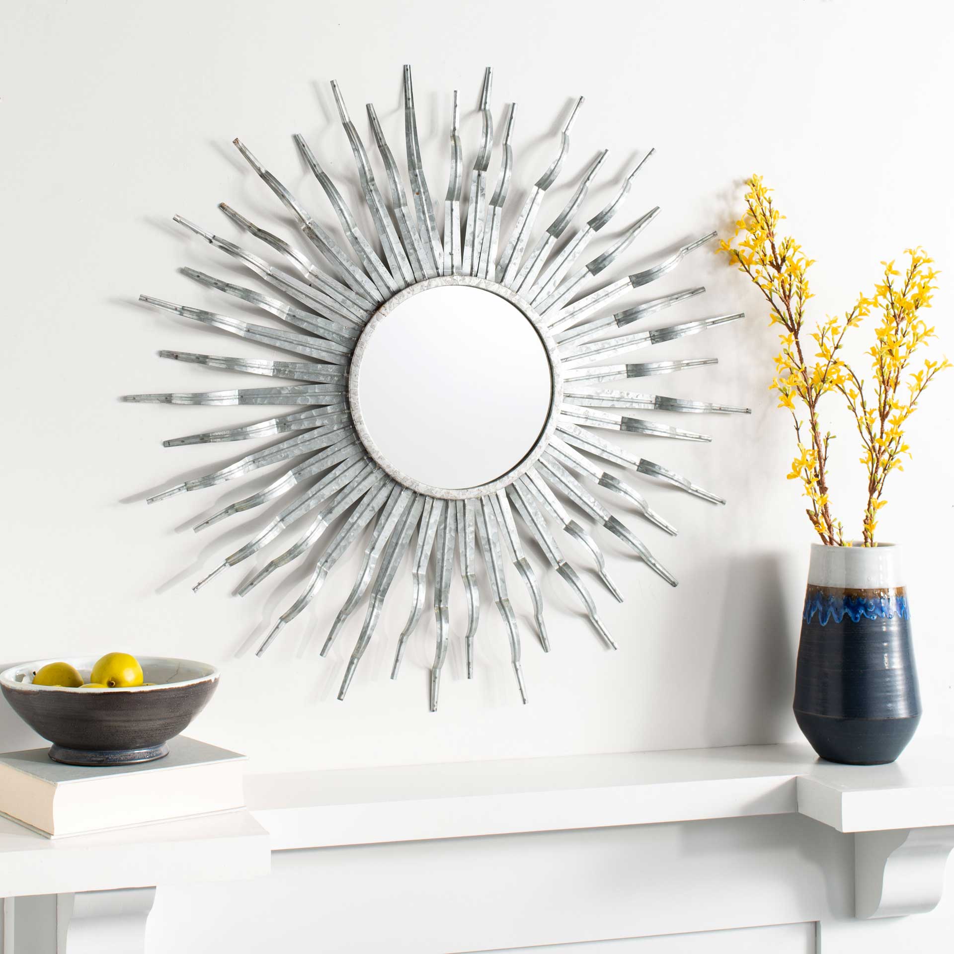 Nathalie Sunburst Mirror Silver - Image 2