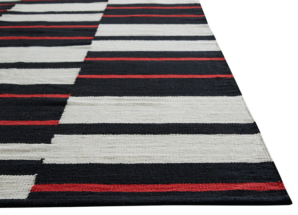 National Geographic African Geometric Black/White Area Rug - Image 3