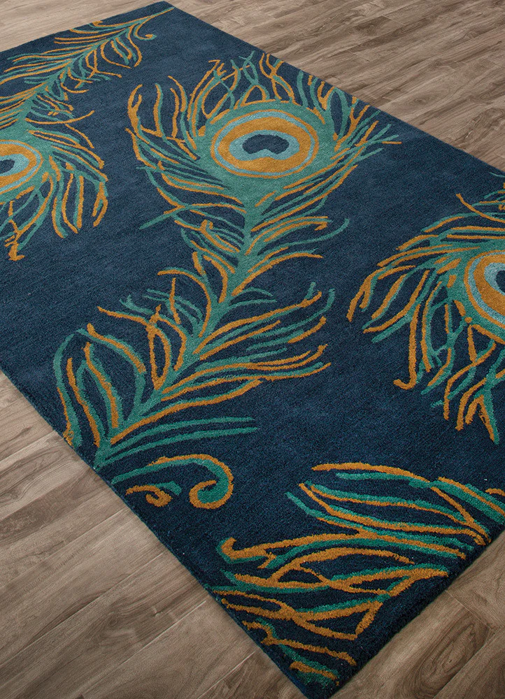 National Geographic Peacock Blueashes/Bayou Area Rug - Image 2