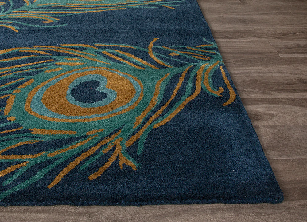 National Geographic Peacock Blueashes/Bayou Area Rug - Image 3