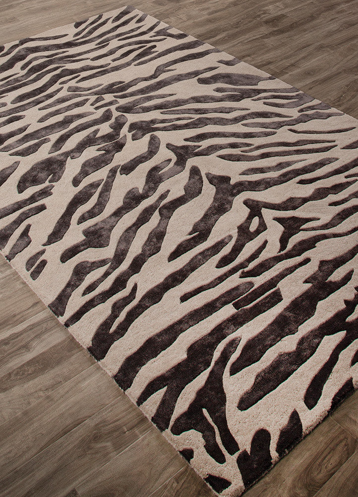 National Geographic Tigress Oyster Gray/Plum Kitten Area Rug - Image 2
