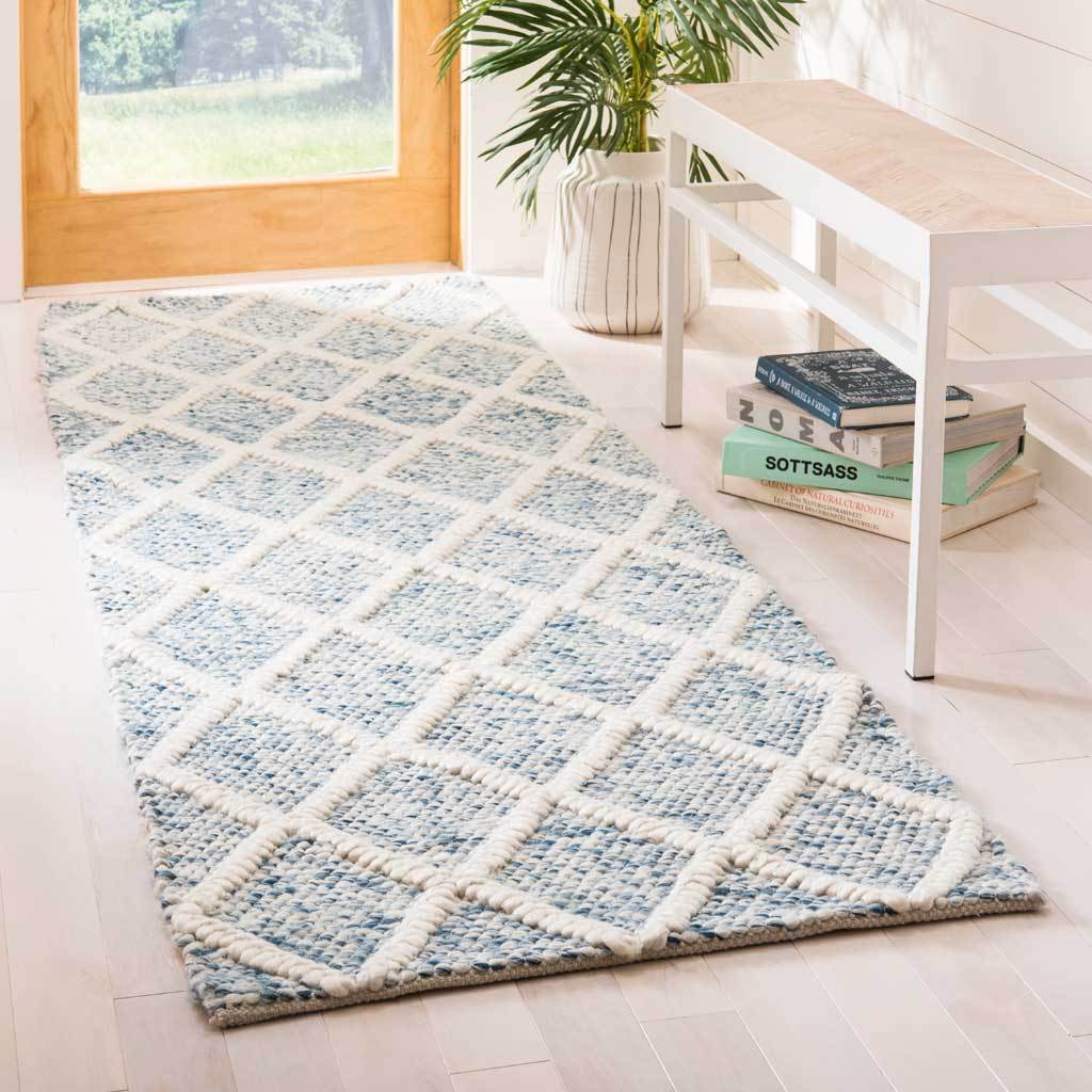 Natura Ivory/Blue Runner Rug - Image 2