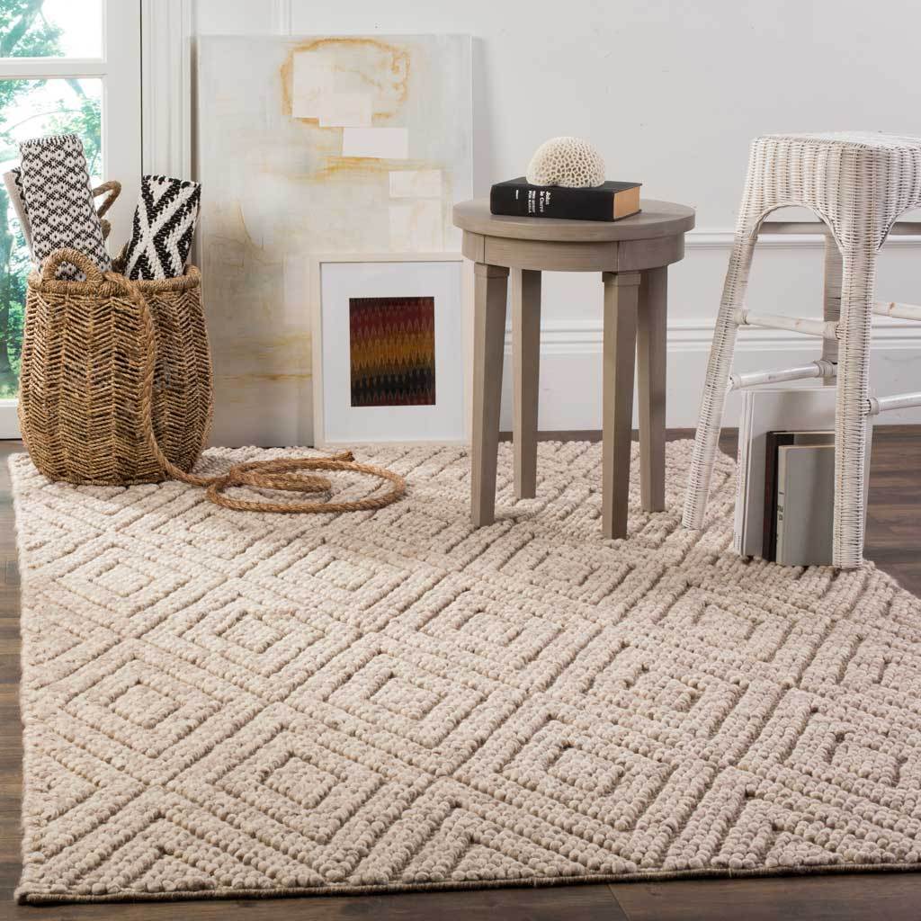 Natura Rhombus Beige Area Rug - Image 6