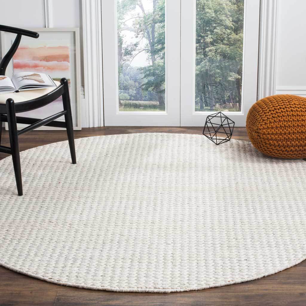 Natura Texture Ivory/Silver Round Rug - Image 3
