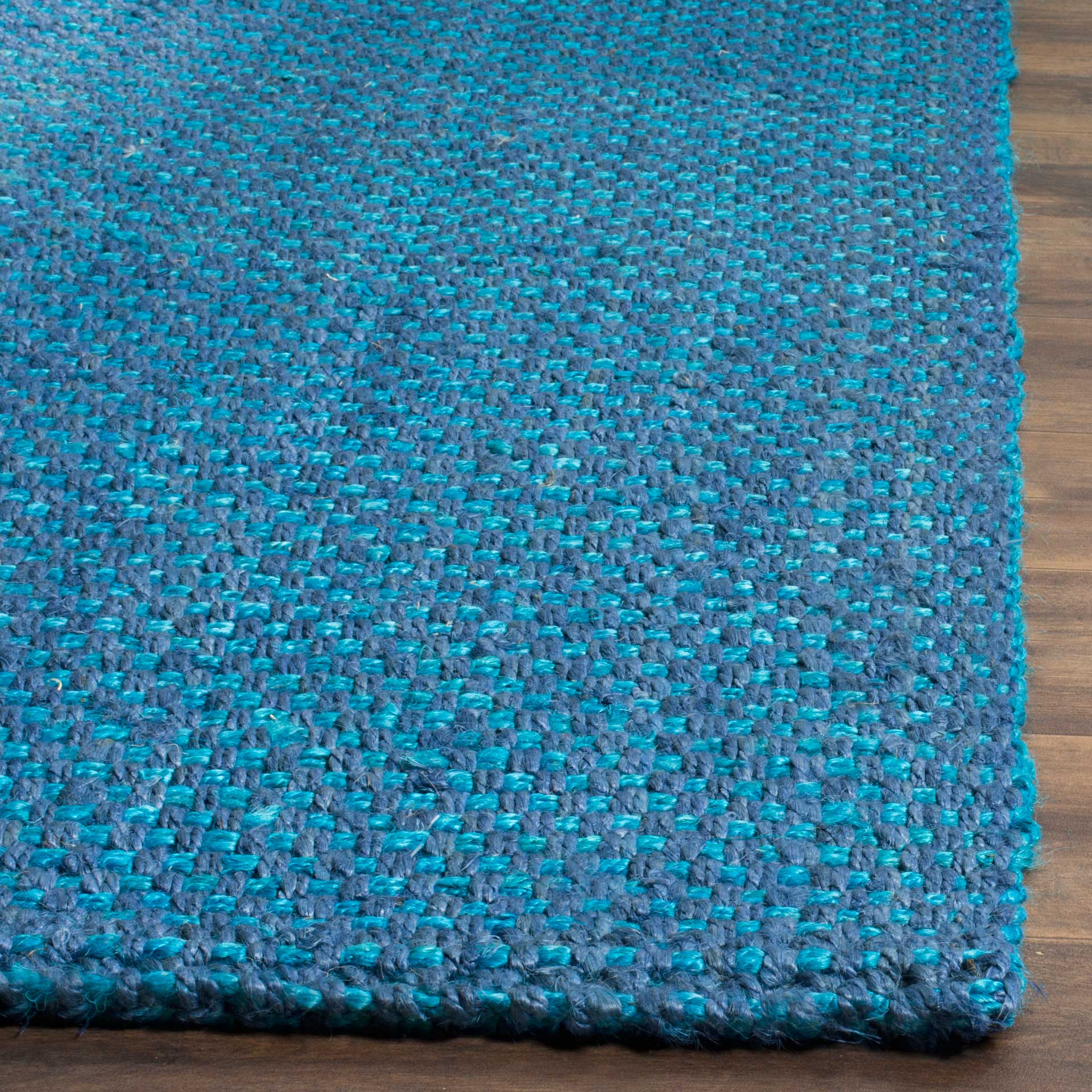 Natural Fiber Blue Area Rug - Image 4