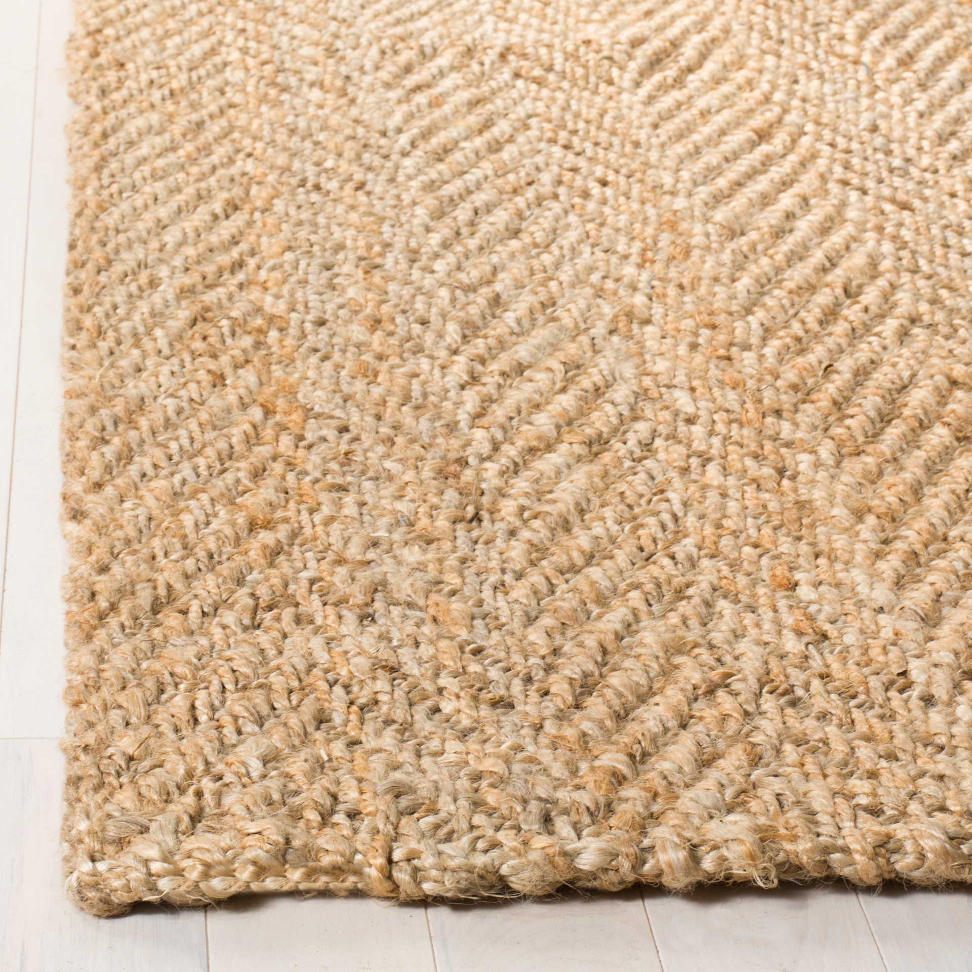 Natural Fiber Chevron Natural Area Rug - Image 5