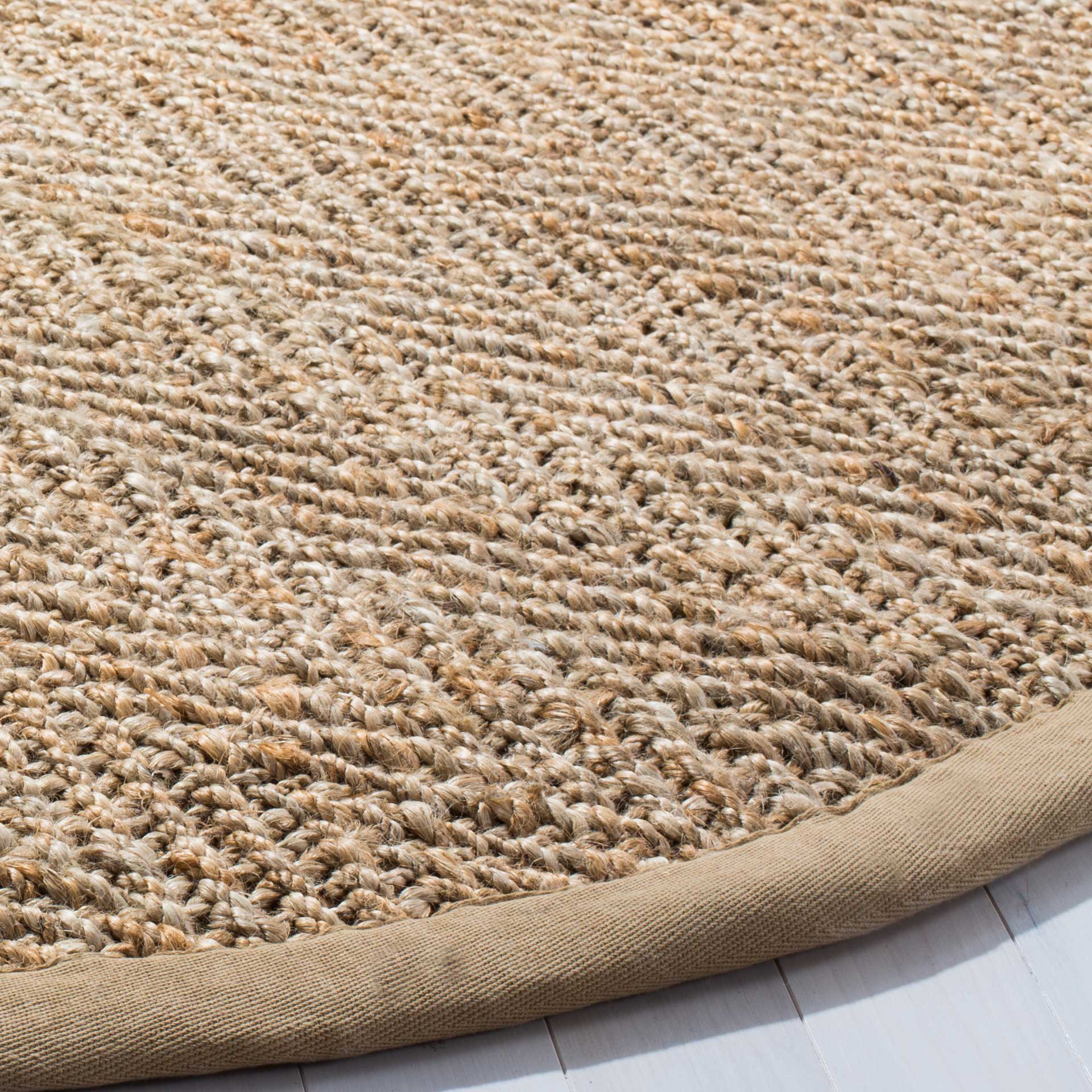 Natural Fiber Chevron Natural Round Rug - Image 2
