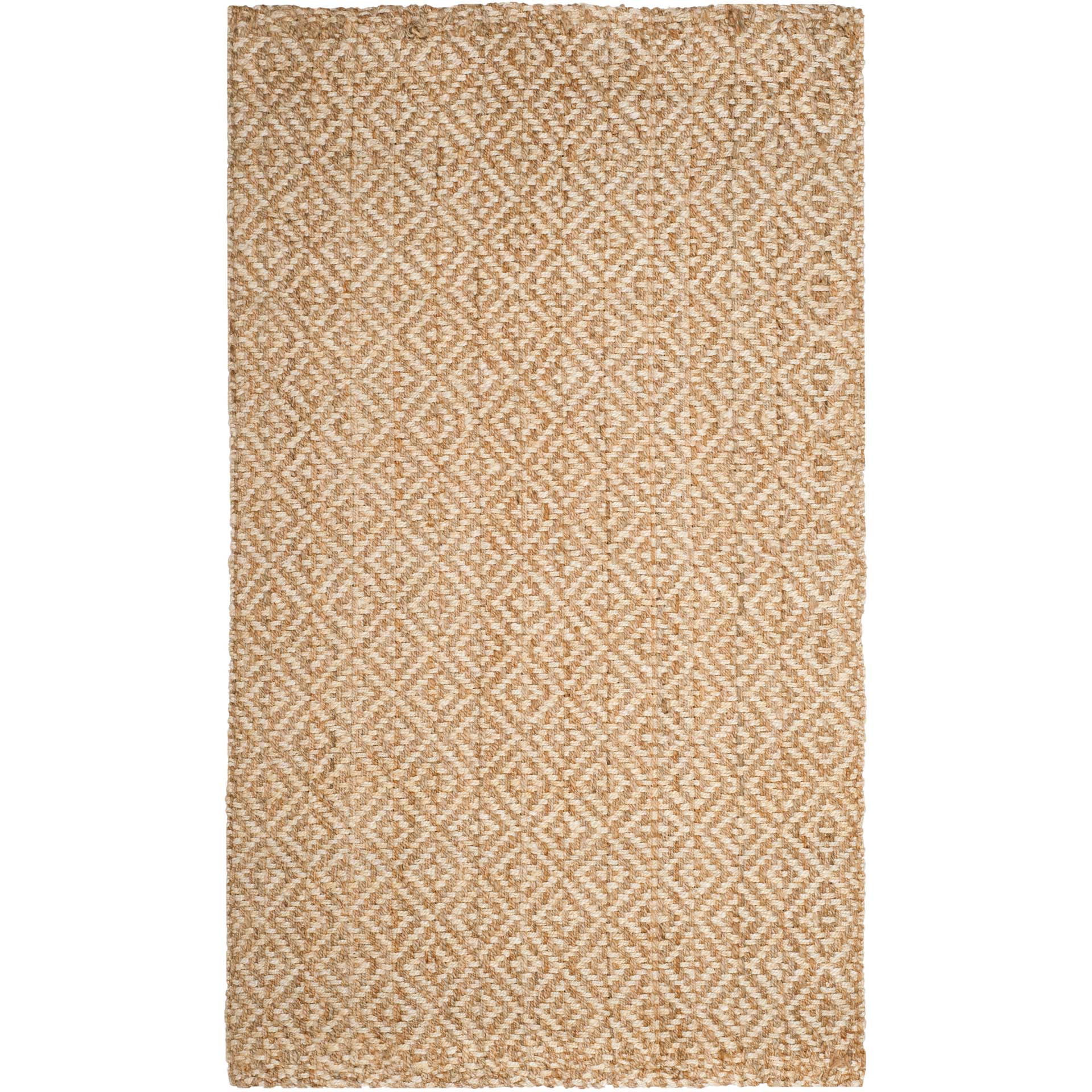 Natural Fiber Diamond Ivory/Natural Area Rug - Image 3