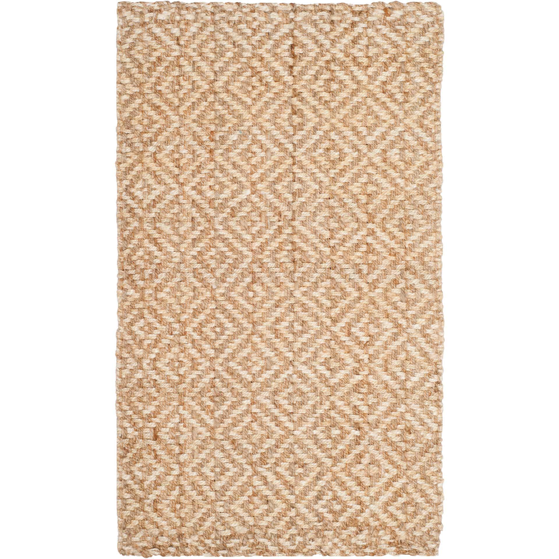 Natural Fiber Diamond Ivory/Natural Area Rug - Image 4
