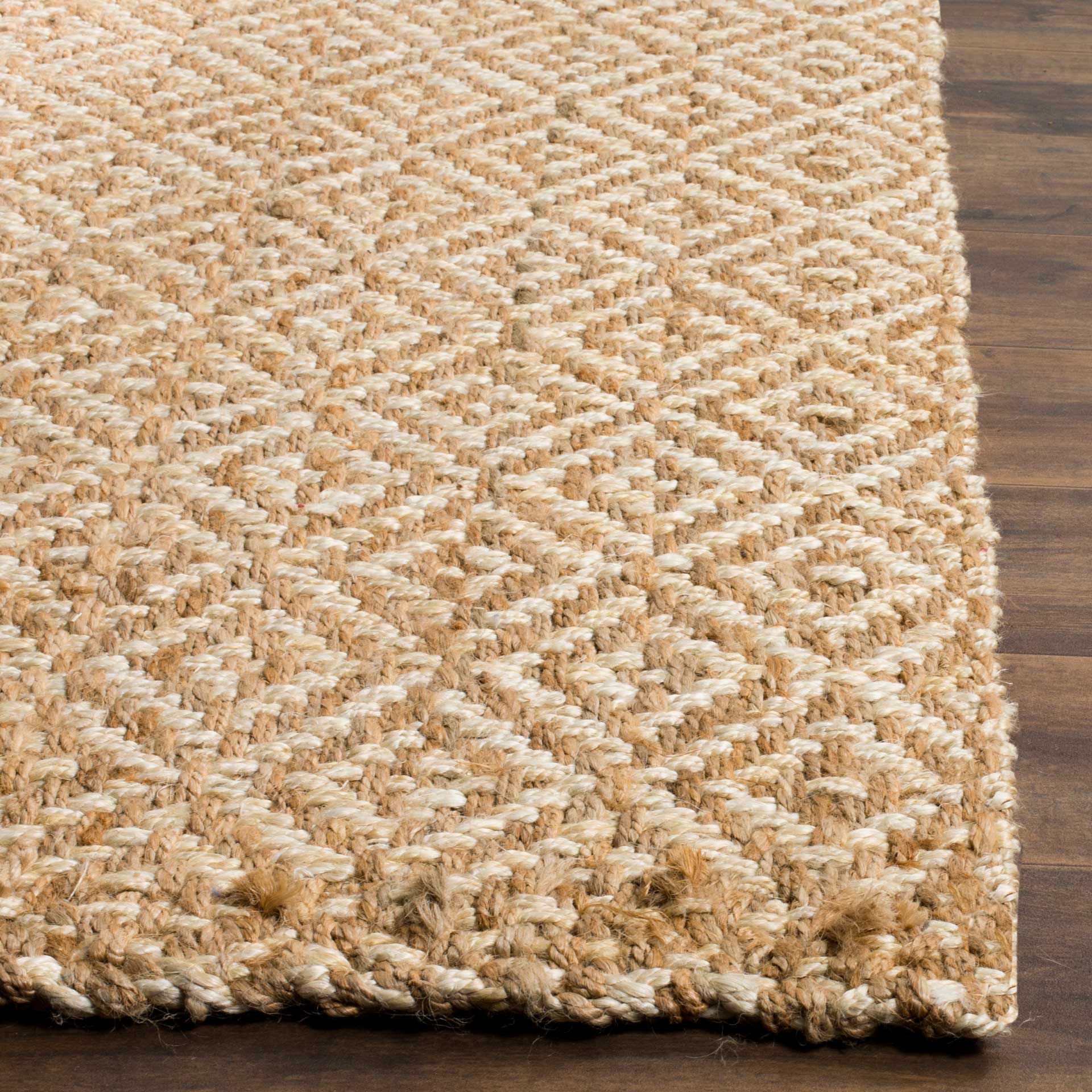 Natural Fiber Diamond Ivory/Natural Area Rug - Image 5