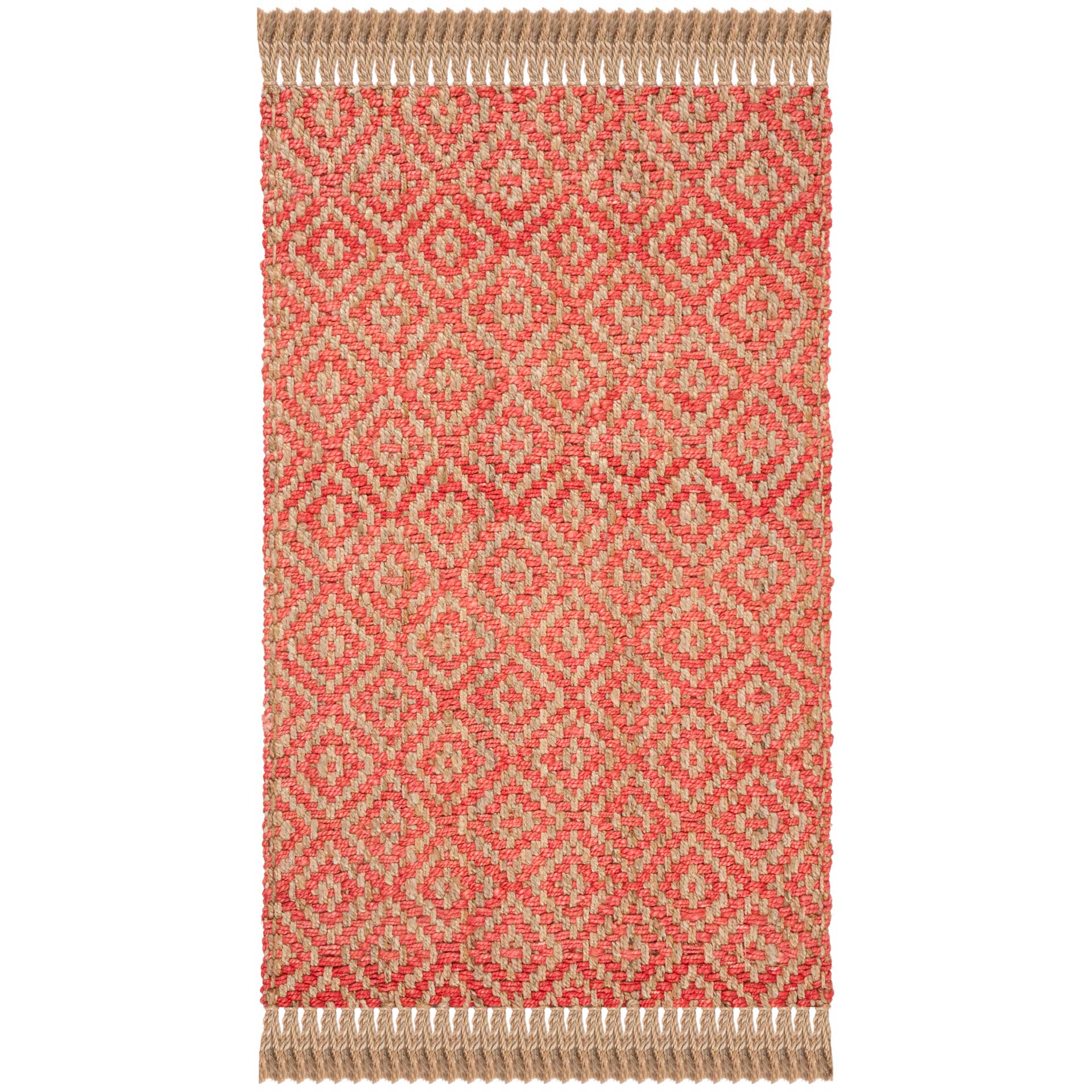 Natural Fiber Fuchsia/Natural Area Rug - Image 2