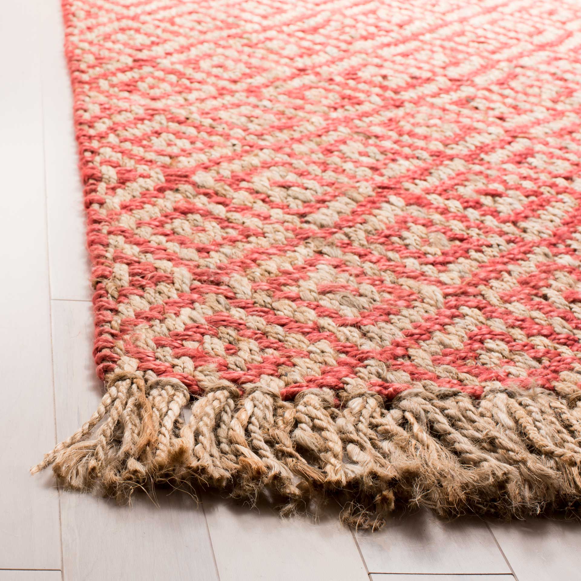 Natural Fiber Fuchsia/Natural Area Rug - Image 3