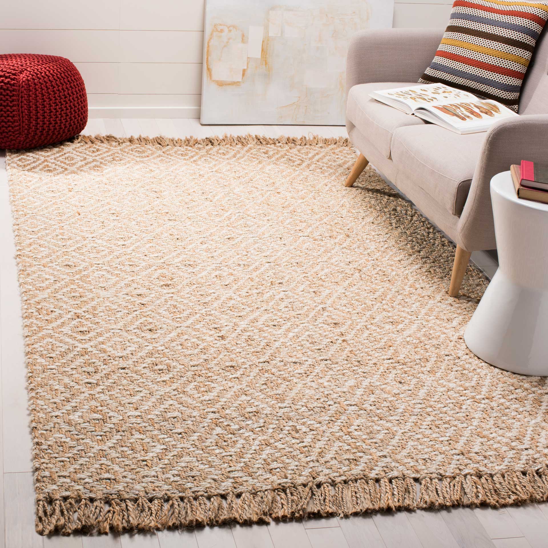 Natural Fiber Ivory/Natural Area Rug - Image 5