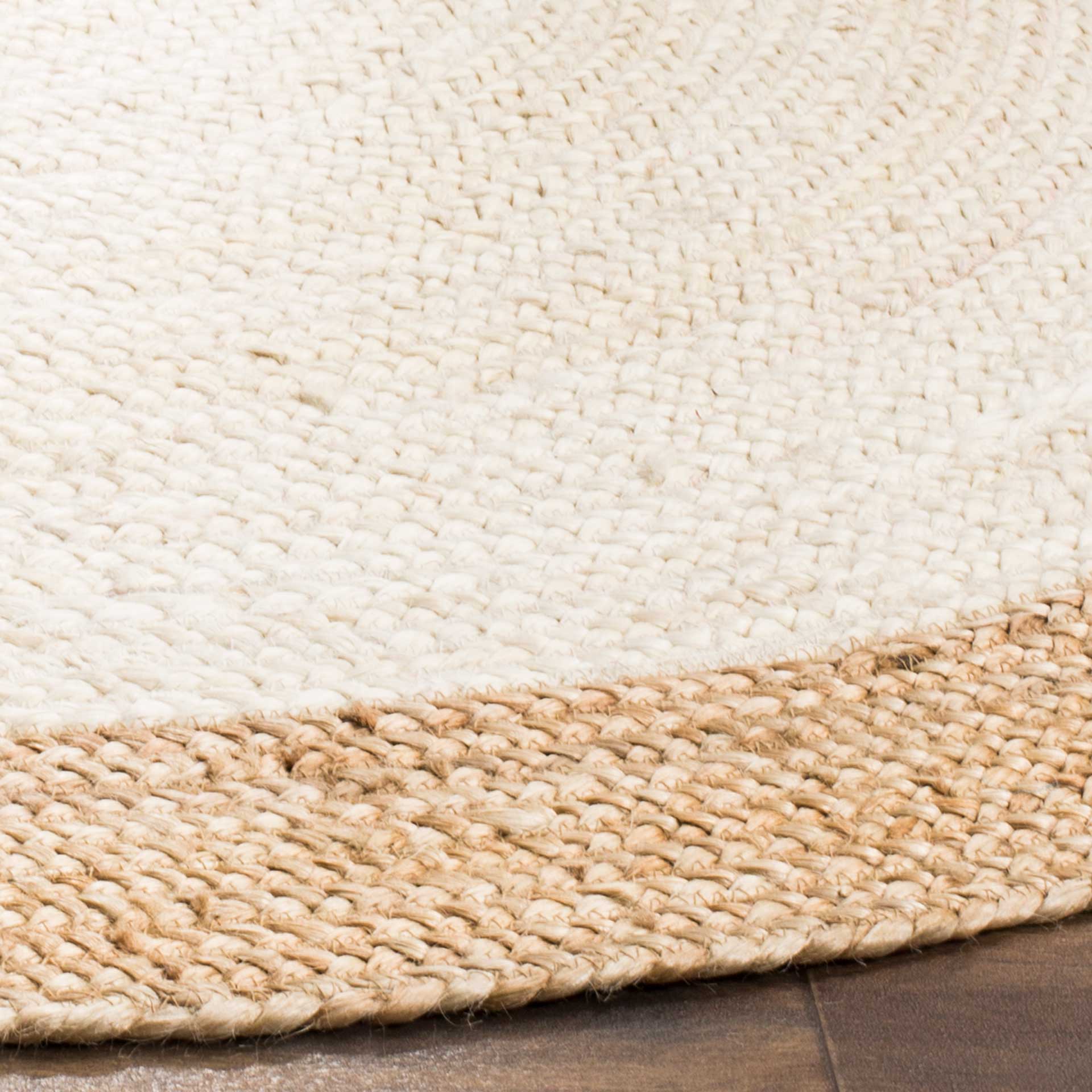 Natural Fiber Ivory/Natural Round Rug - Image 2