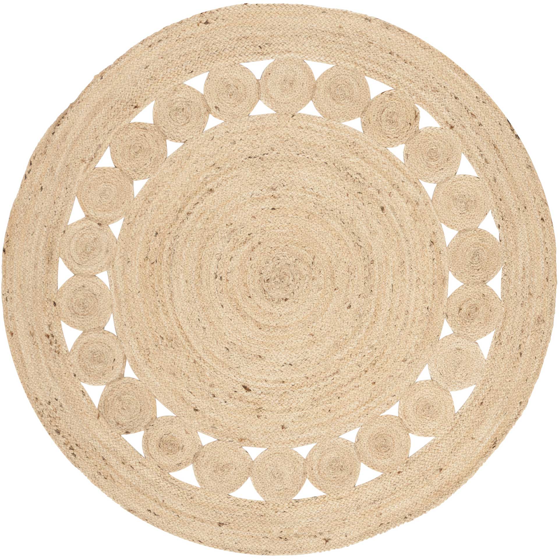Natural Fiber Ivory Round Rug - Image 2