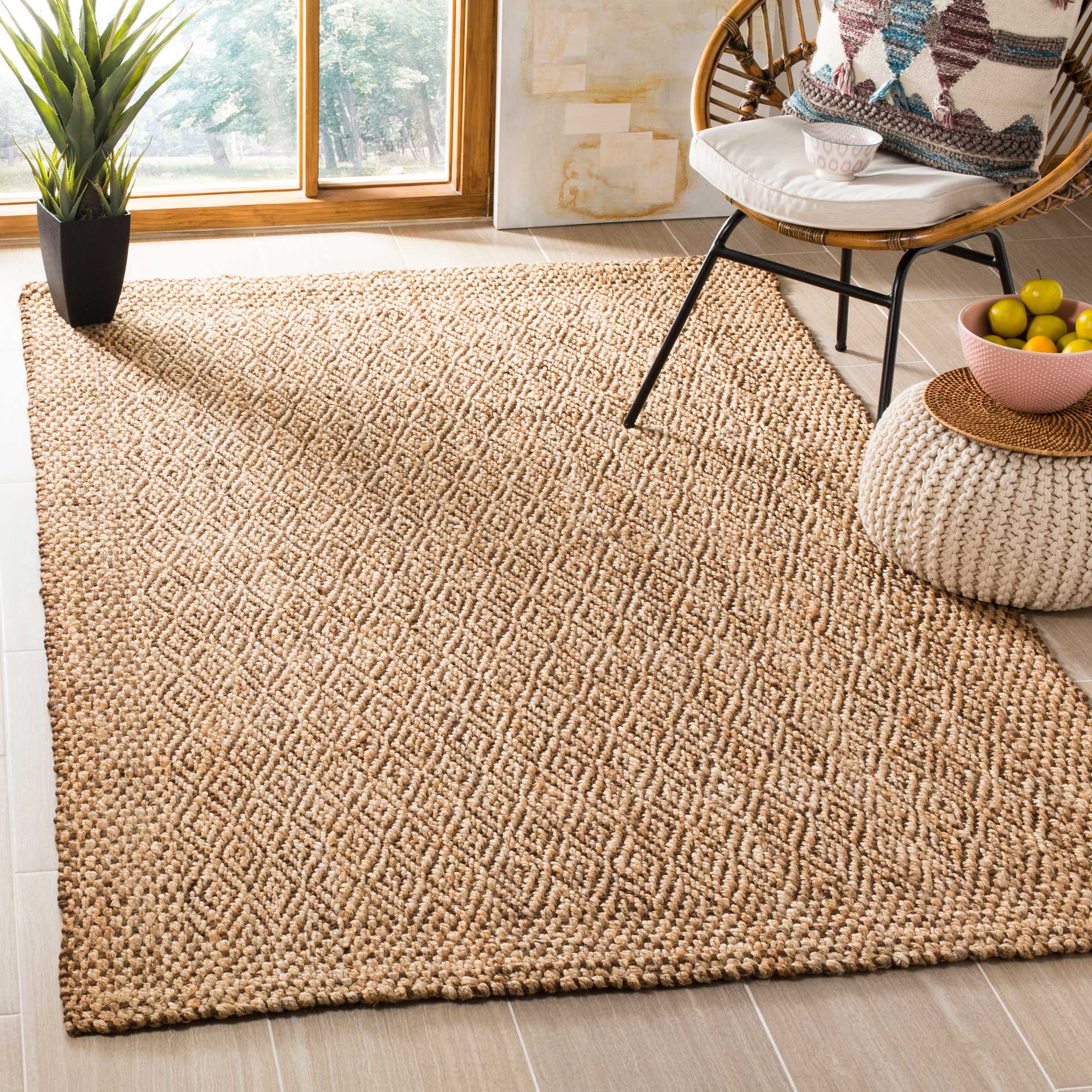 Natural Fiber Natural/Brown Area Rug - Image 6