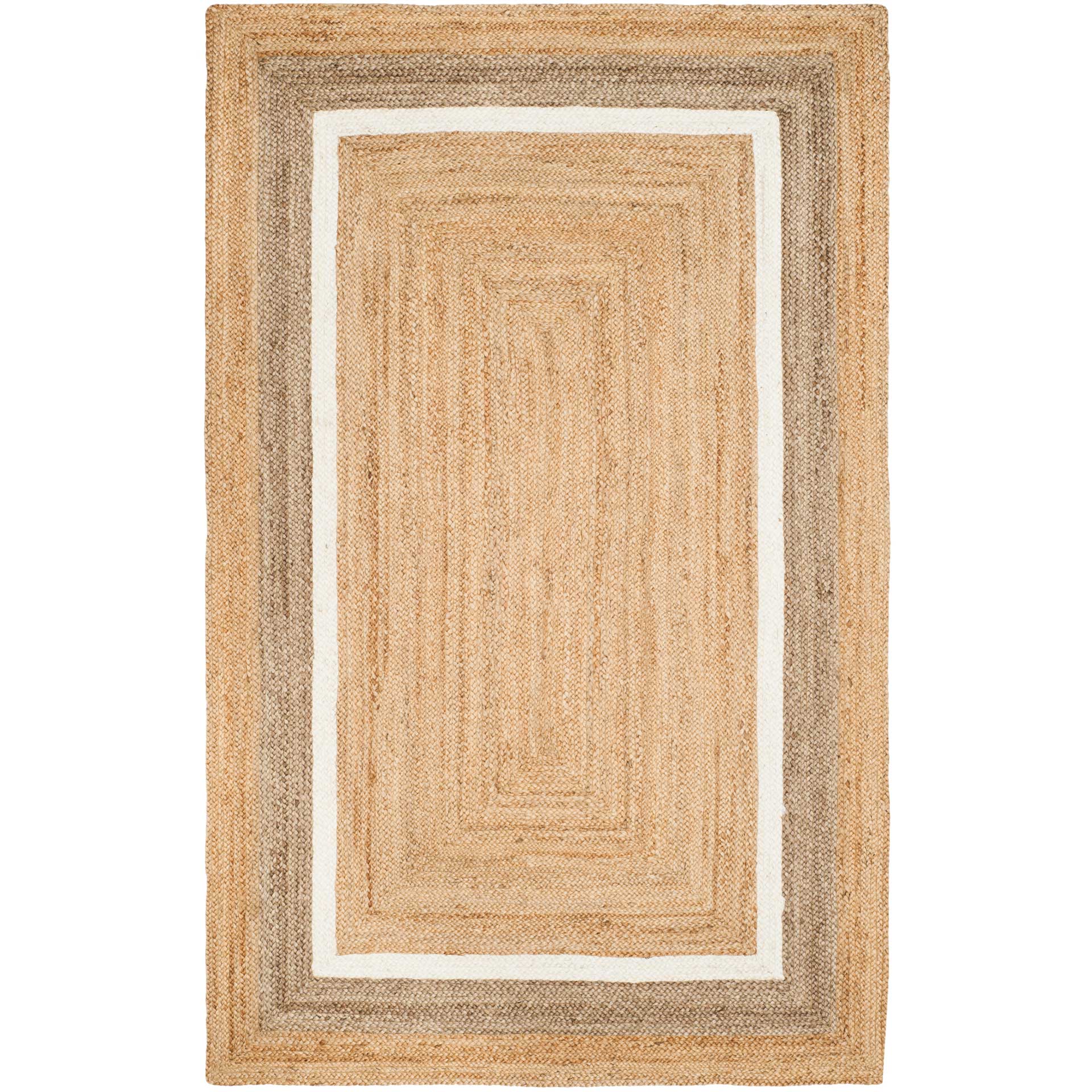 Natural Fiber Natural/Gray/Ivory Area Rug - Image 2