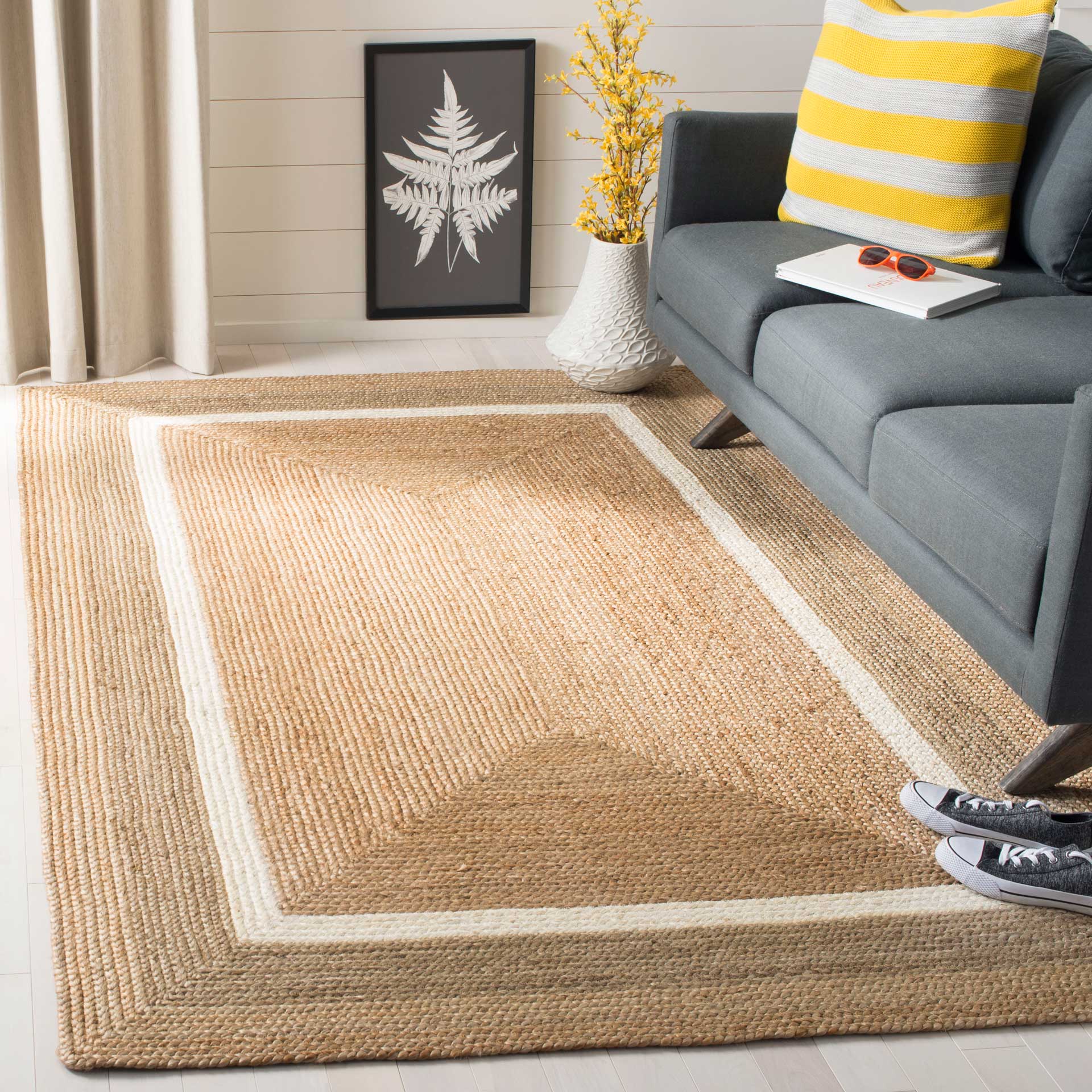 Natural Fiber Natural/Gray/Ivory Area Rug - Image 5