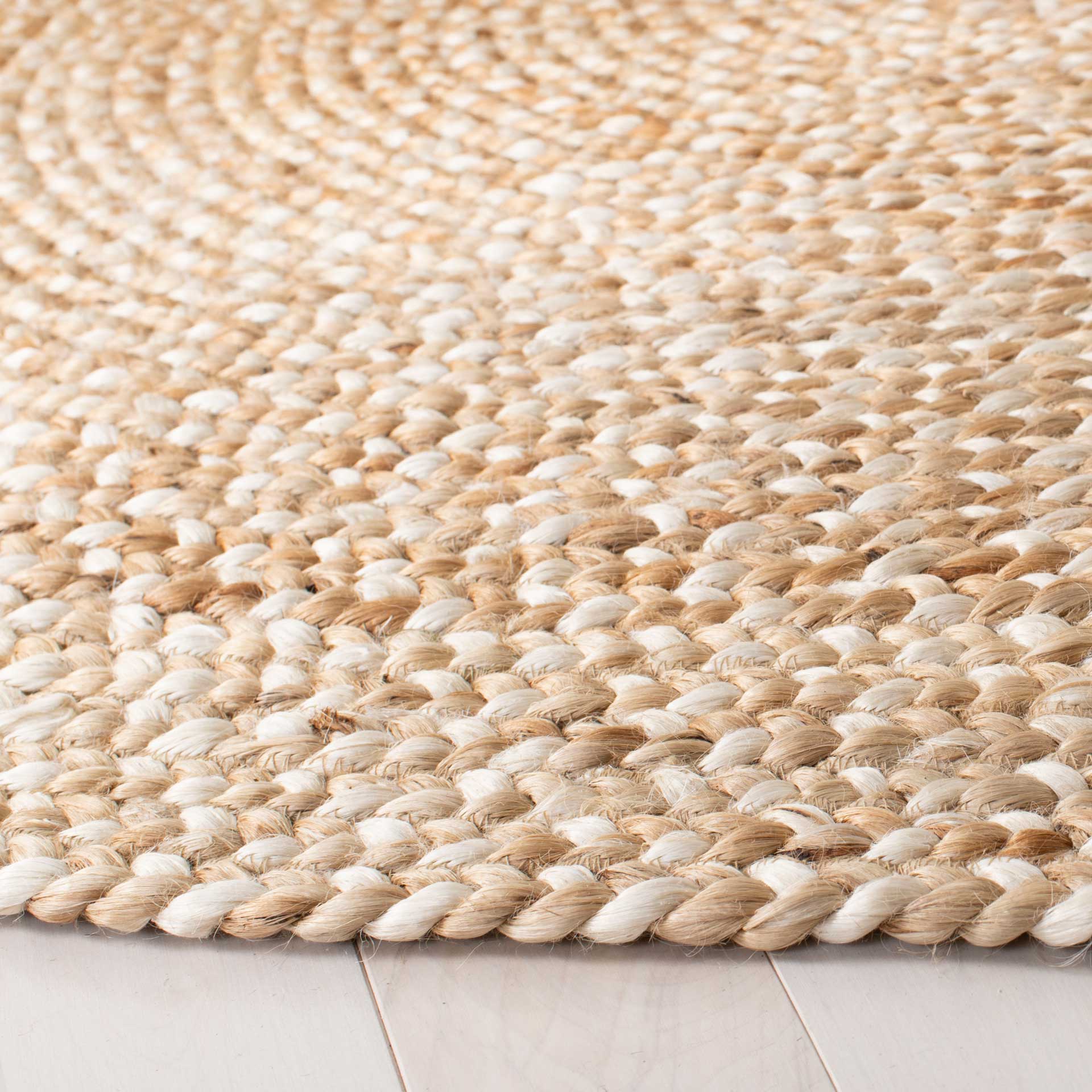 Natural Fiber Natural/Ivory Round Rug - Image 3